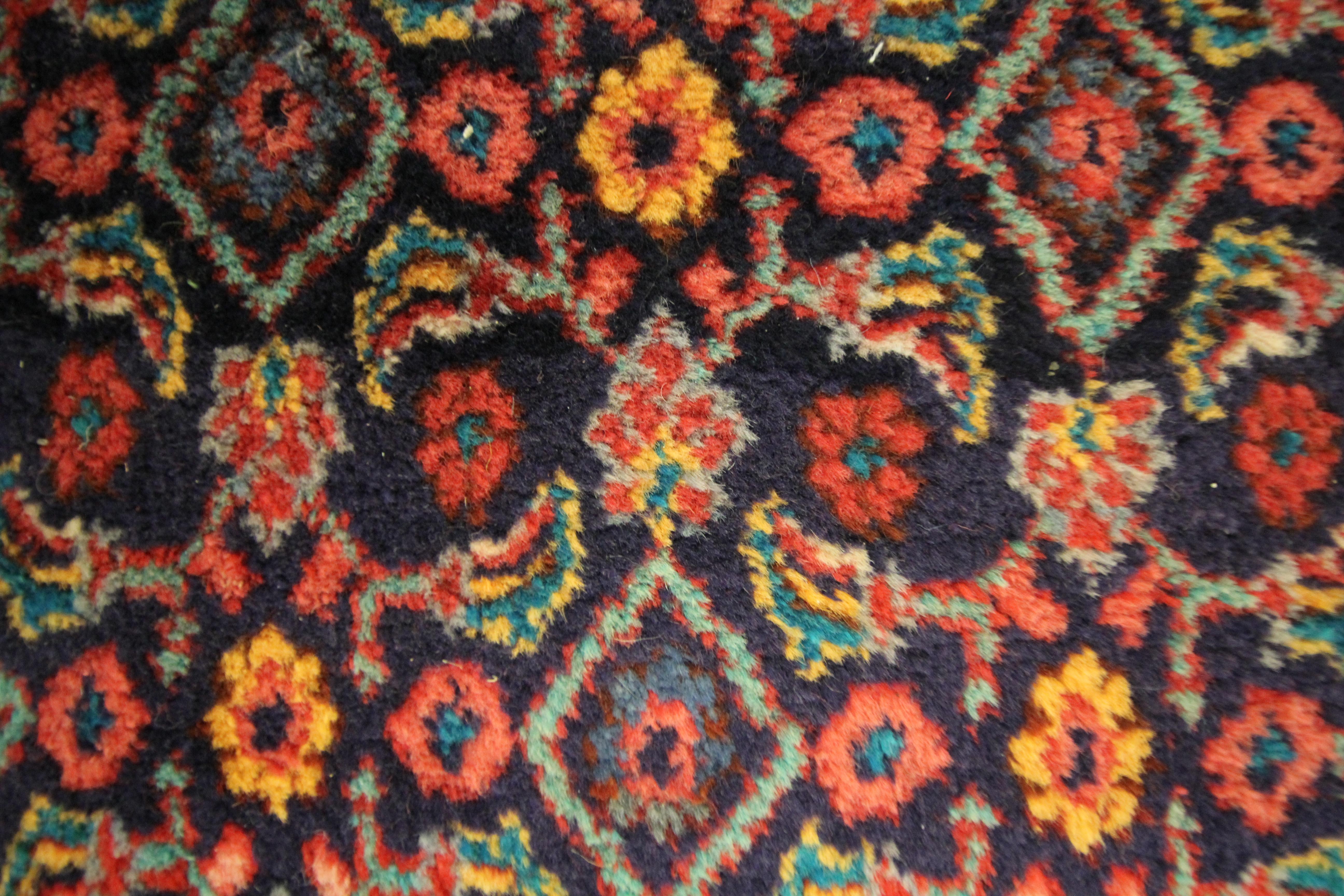 Azerbaijani All over Red Oriental Area Rug Handmade Traditional Geometric Carpet For Sale