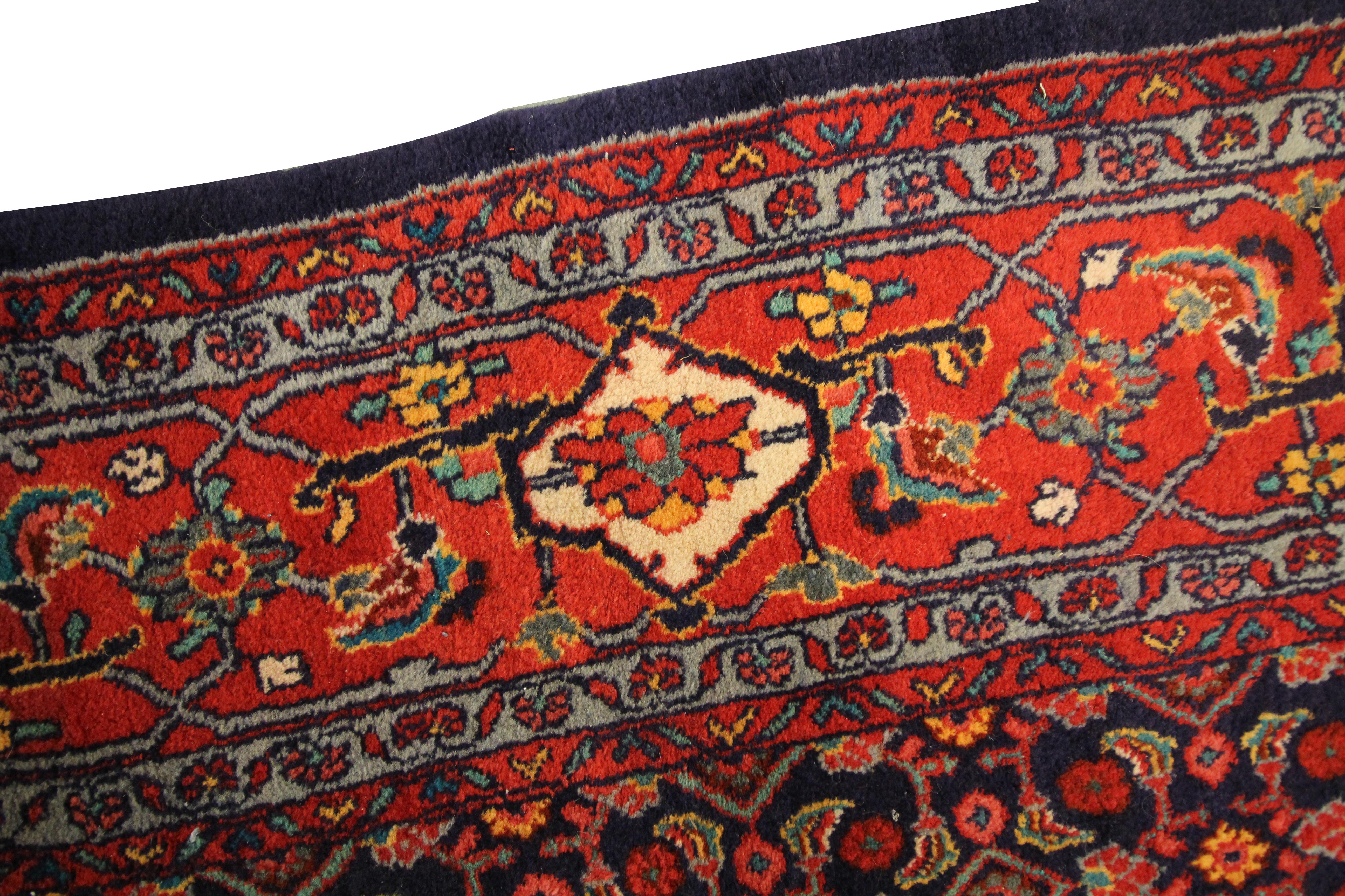 Vegetable Dyed All over Red Oriental Area Rug Handmade Traditional Geometric Carpet For Sale