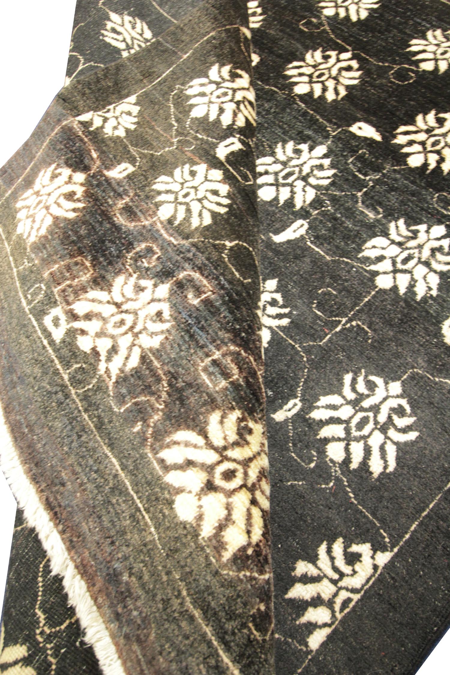 Laine Tapis traditionnel turc intégral tapis en laine marron oriental en vente