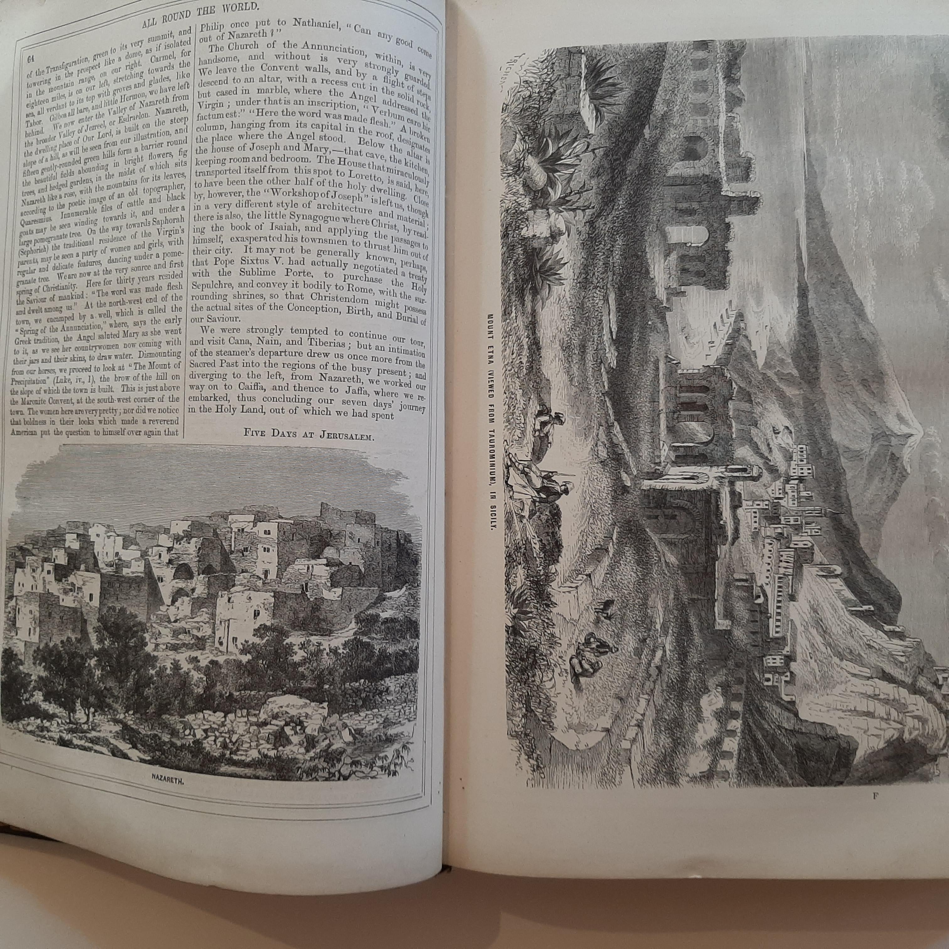 19th Century All Round The World: An Illustrated Record of Voyages by Ainsworth, 1868 For Sale