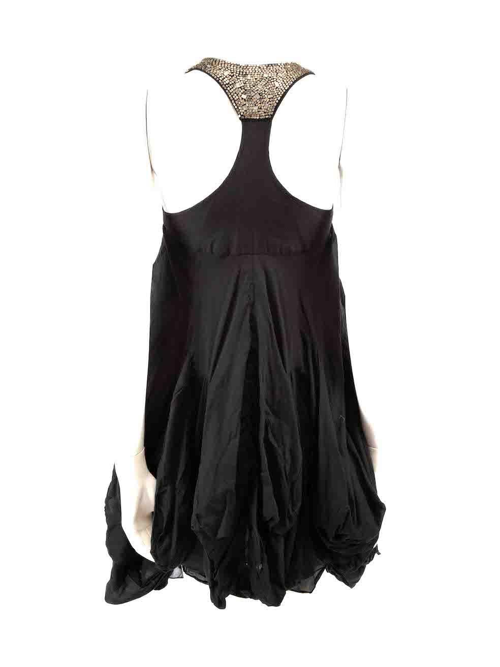 All Saints Black Embellished Neck Puffball Dress Size S In Good Condition For Sale In London, GB