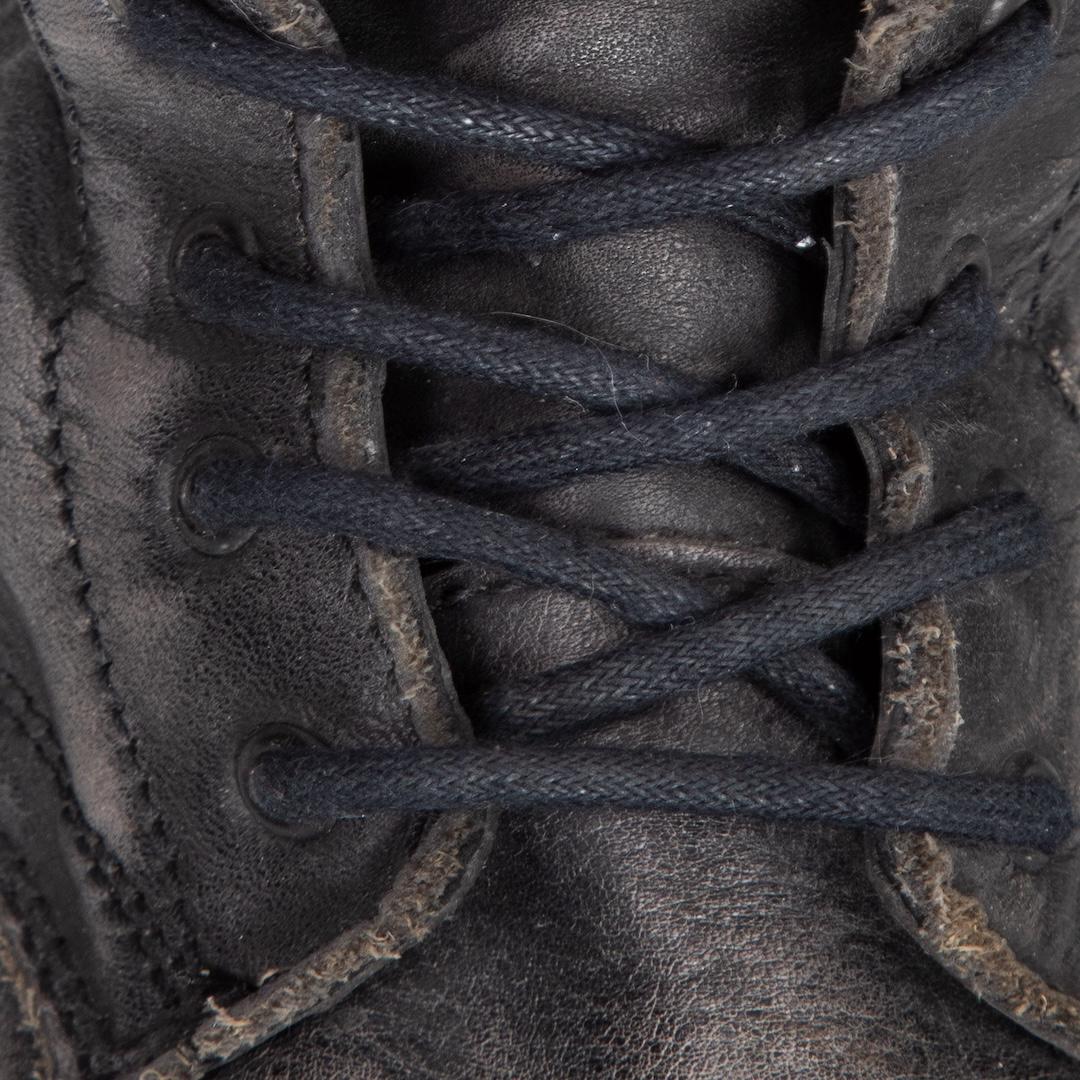 Donna All Saints, stivali in pelle nera con lacci e segni di usura, misura IT 41 in vendita