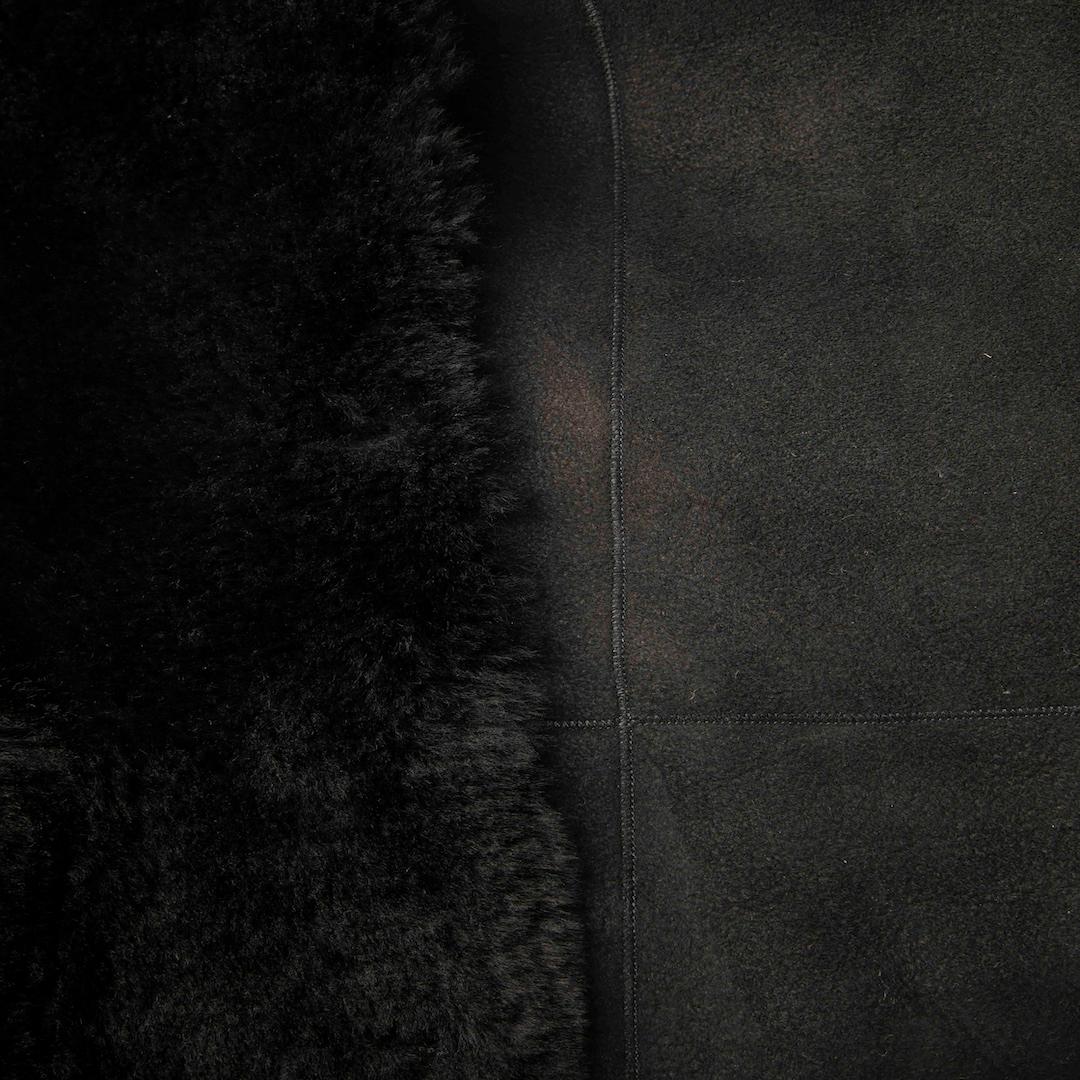 All Saints Manteau réversible en peau de mouton noir Serra Taille XS Bon état - En vente à London, GB