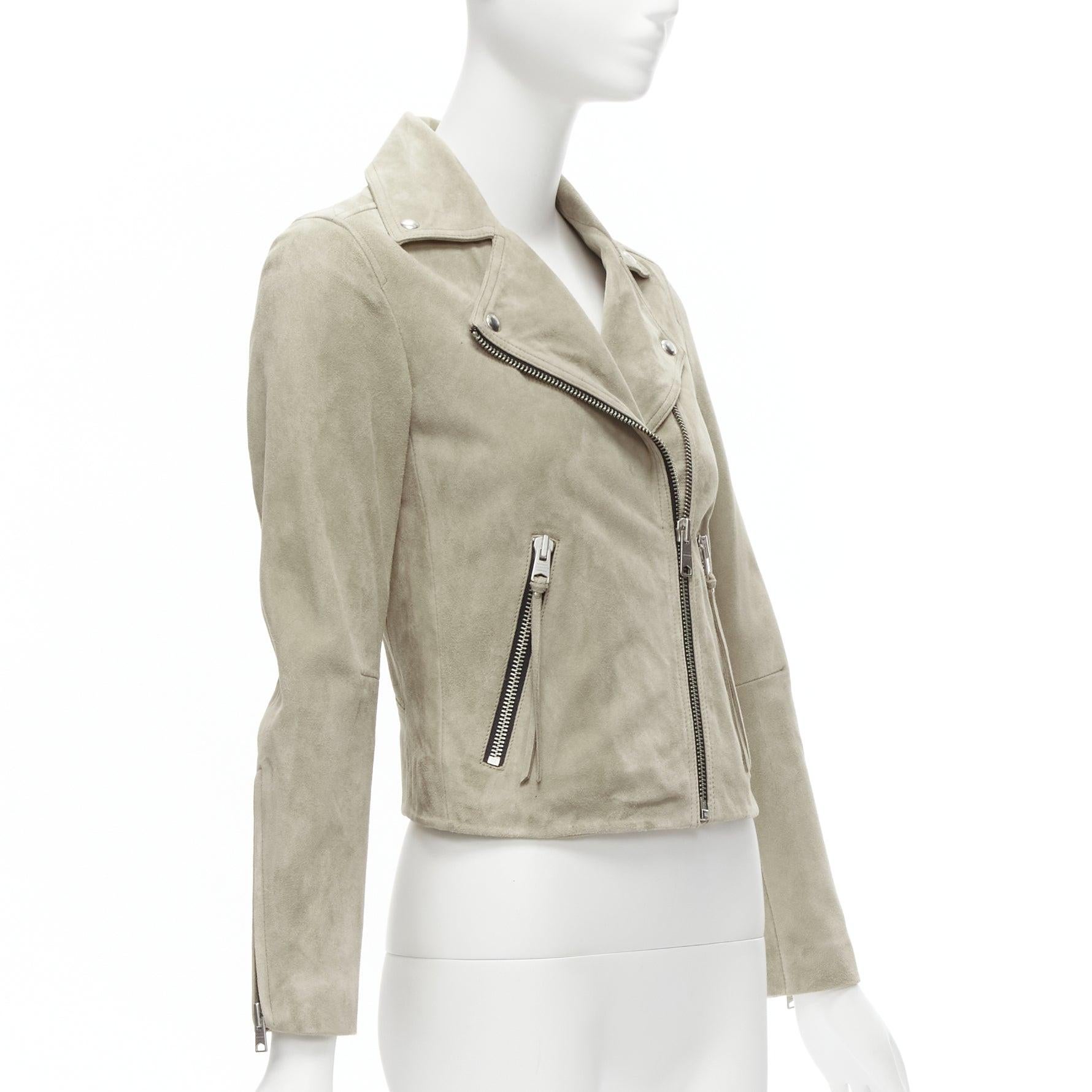 all saints cream leather jacket
