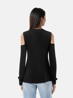 All Saints Grey Bernt Open Shoulder Jumper Size L