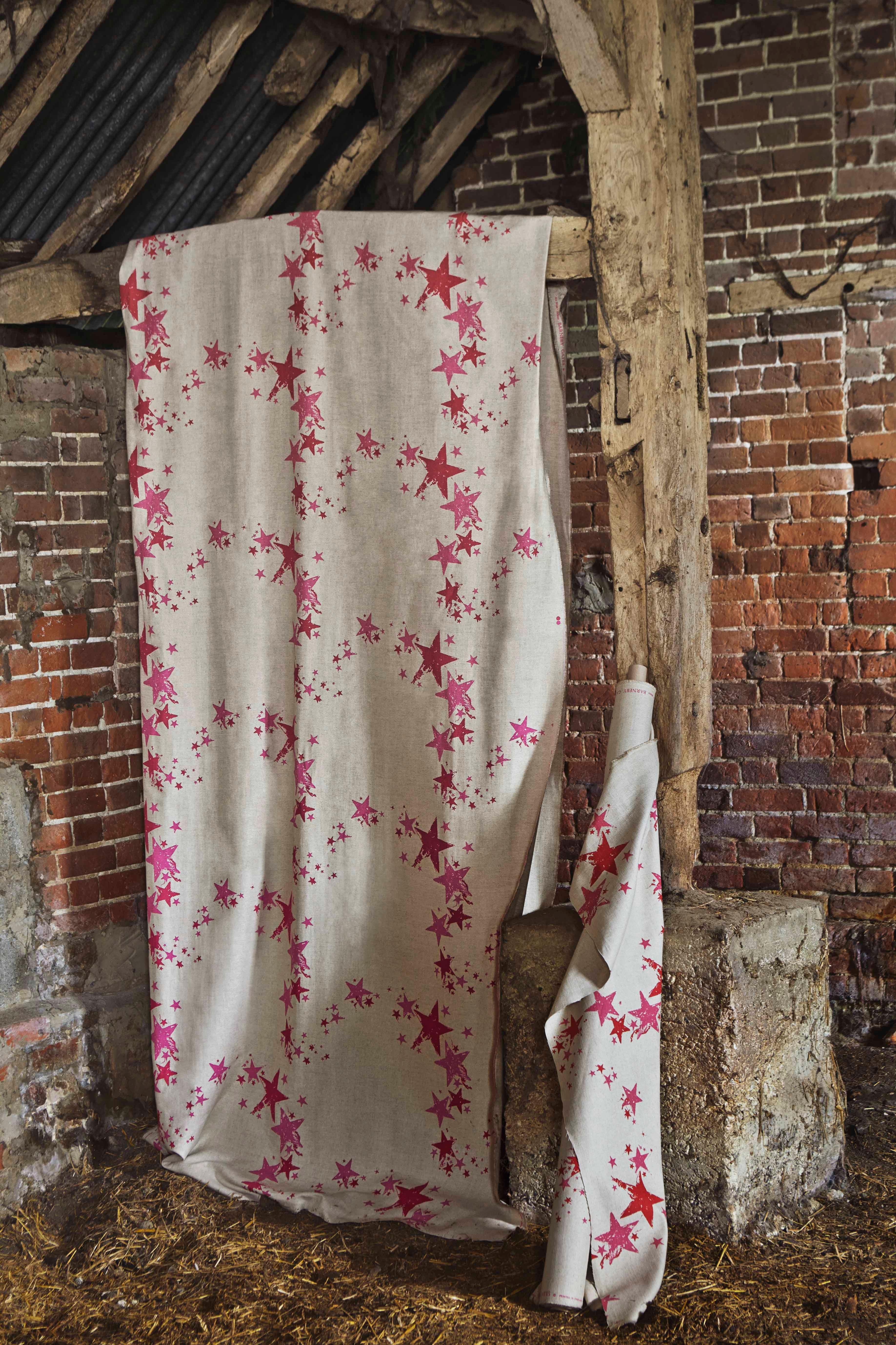 British 'All Star' Contemporary, Traditional Fabric in Candy For Sale