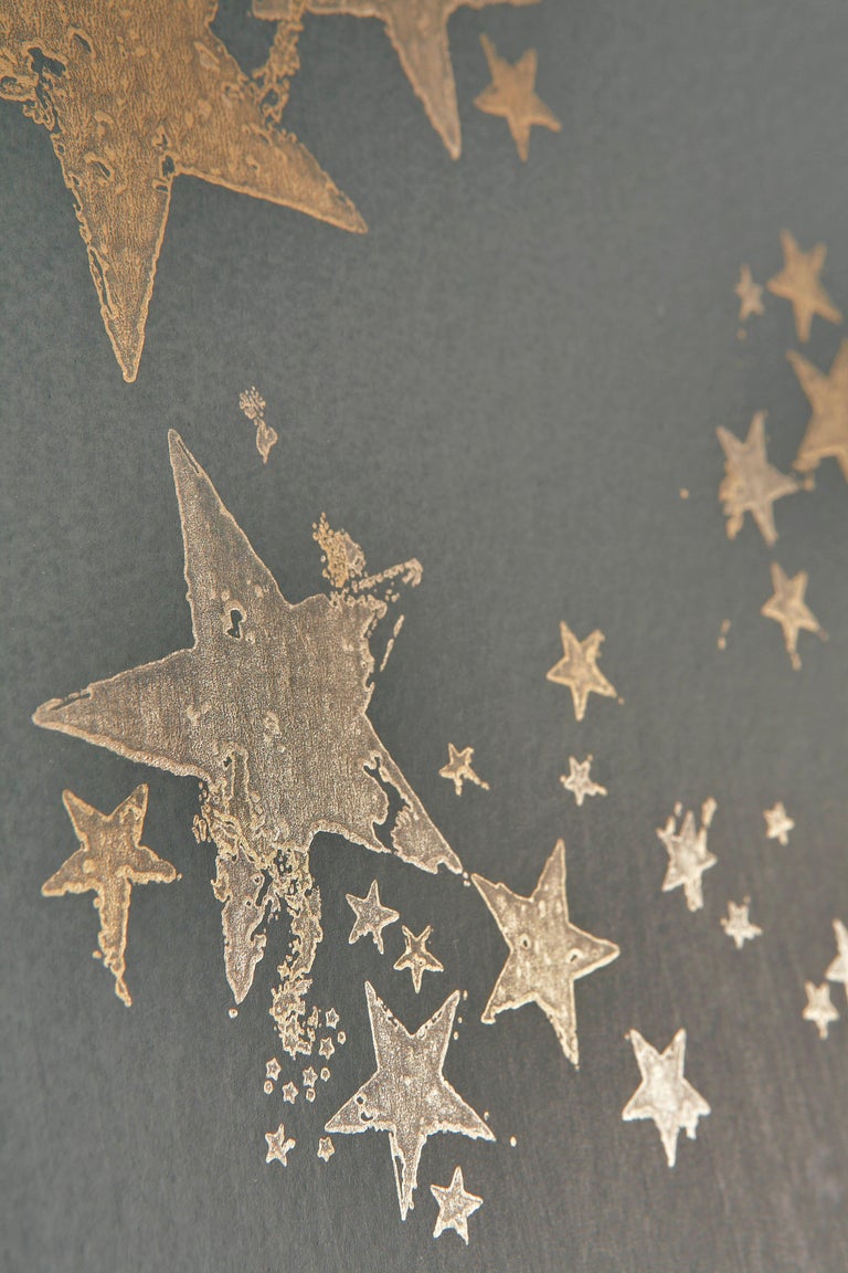 British 'All Star' Contemporary, Traditional Wallpaper in Gunmetal For Sale