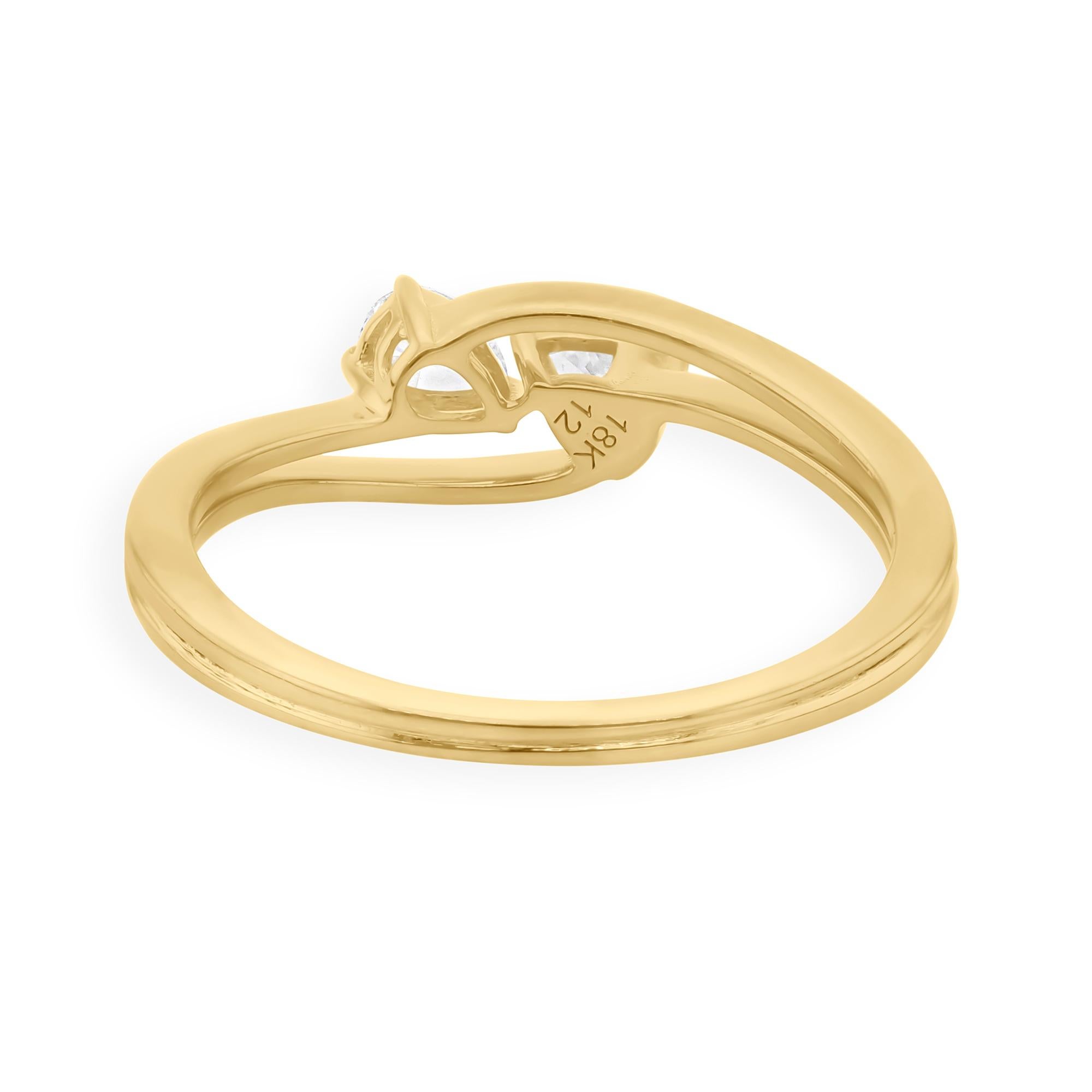 in vendita:  Tutte le tariffe sono pagate Dainty Two Stone Pear Cut Diamond Ring Regalo in oro giallo 14K 5
