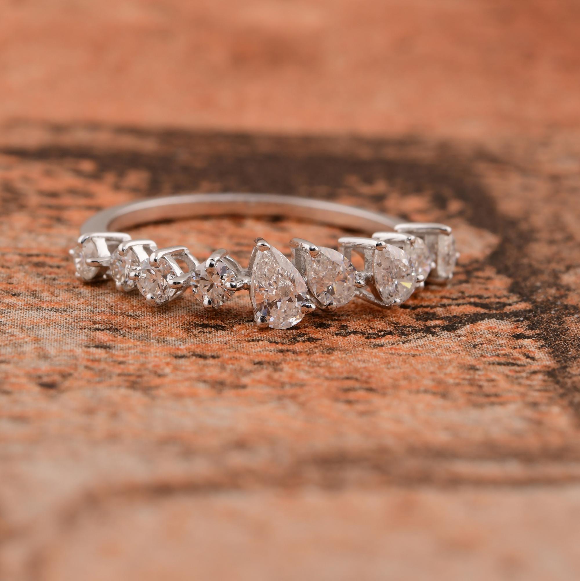 in vendita:  Tutte le tariffe pagate Anello a mezza eternità con diamante rotondo a pera in oro bianco 14k 5