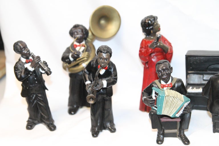 Figurines Jazz En Plâtre - Bon état Général - Occasion (marques D'usure)