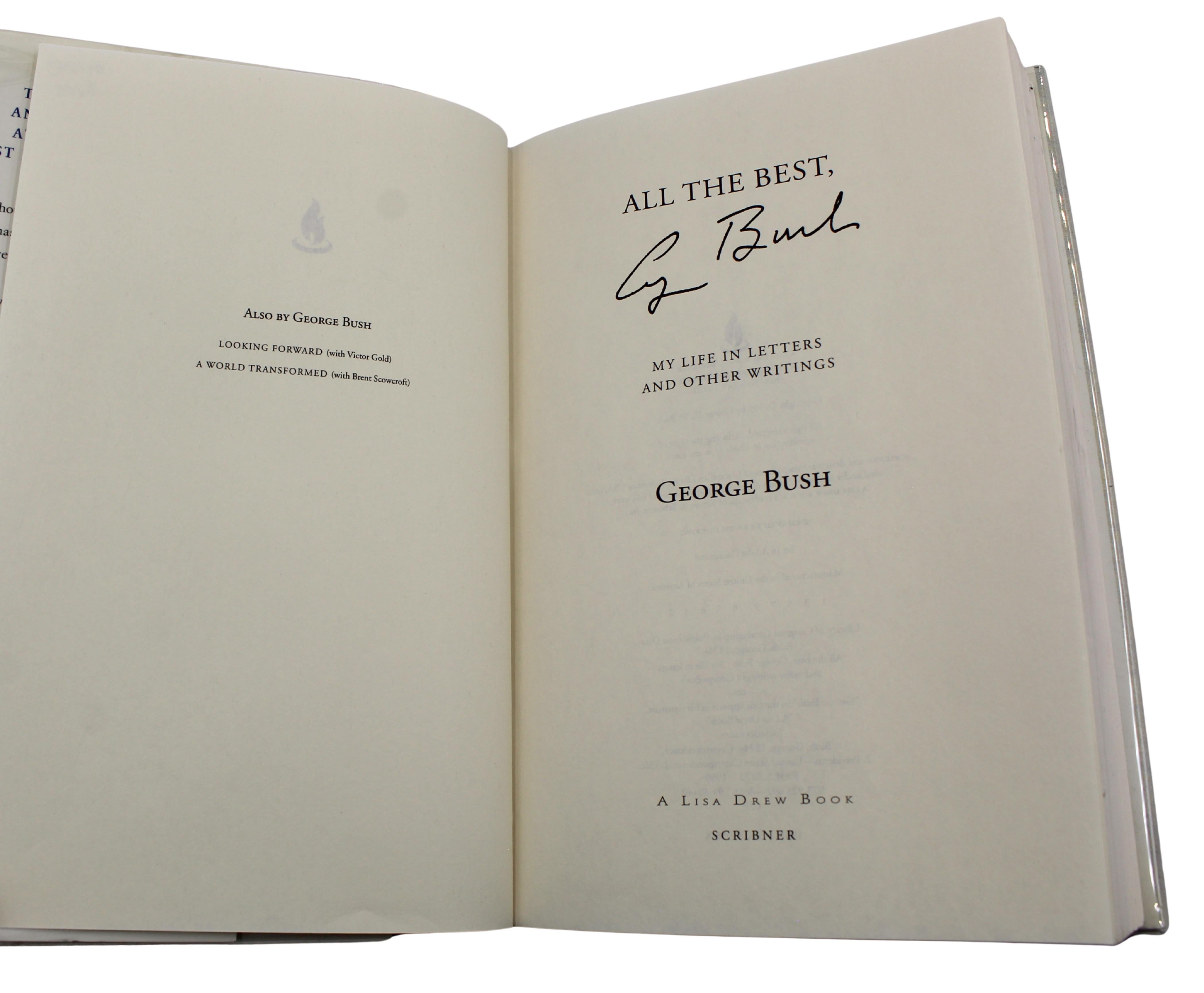 Fin du 20e siècle All The Best, Signed by George Bush, First Edition in Original Dust Jacket, 1999 en vente