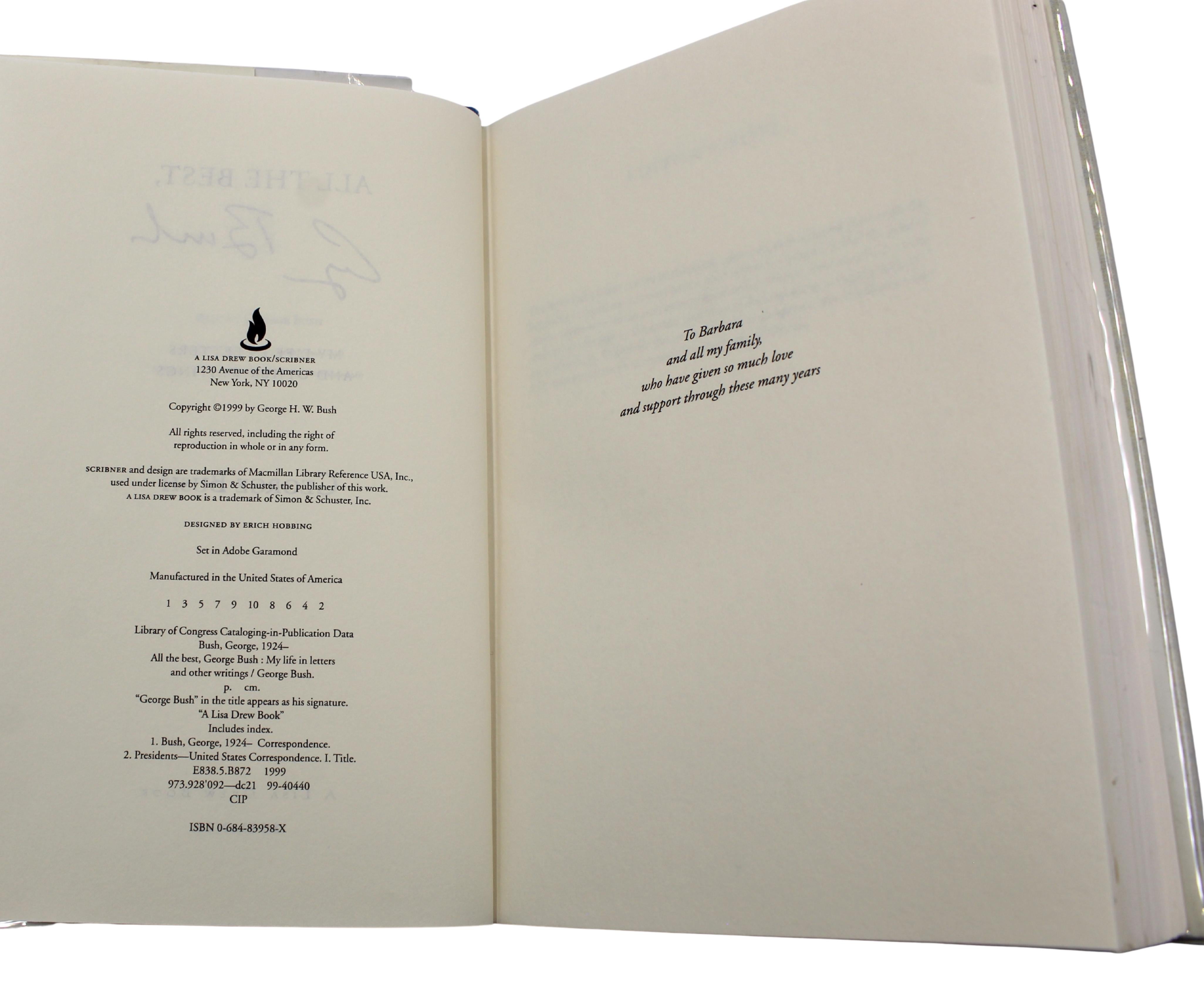Papier All The Best, Signed by George Bush, First Edition in Original Dust Jacket, 1999 en vente