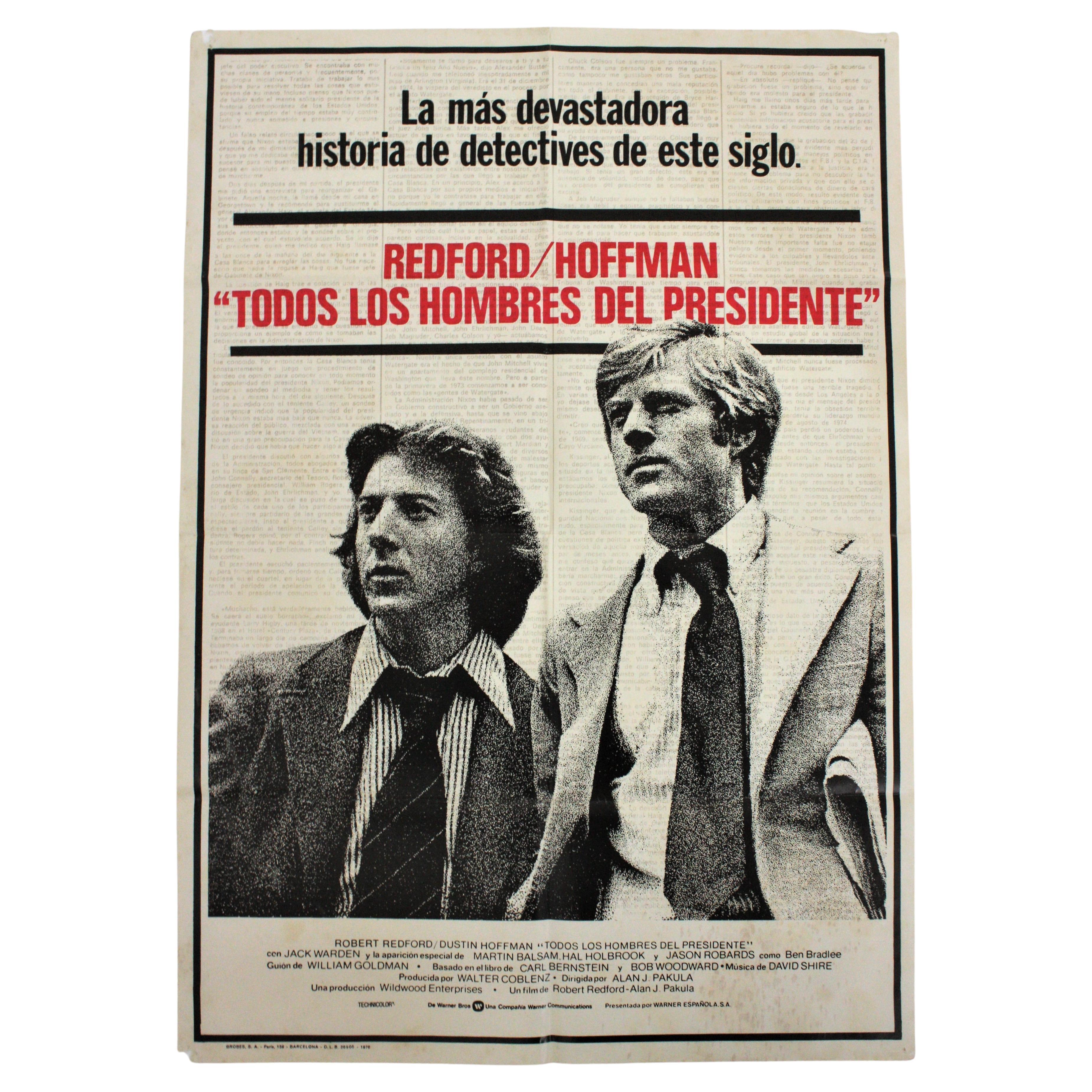 Tous les hommes du président - Affiche de film espagnol, 1976 en vente