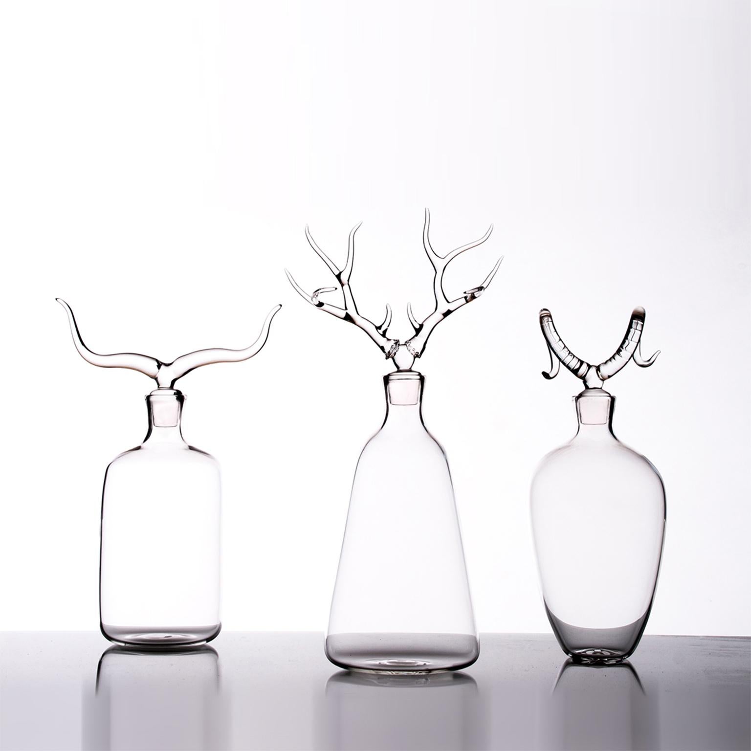 Contemporary Hand Blown 'All Trophy Bottles Set' by Simone Crestani 3