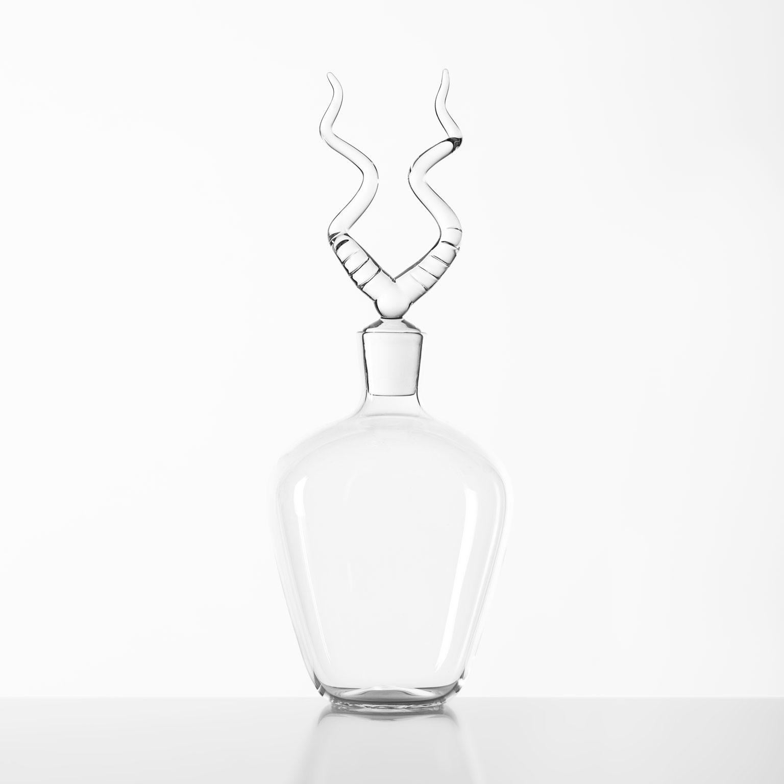 Italian Contemporary Hand Blown 'All Trophy Bottles Set' by Simone Crestani