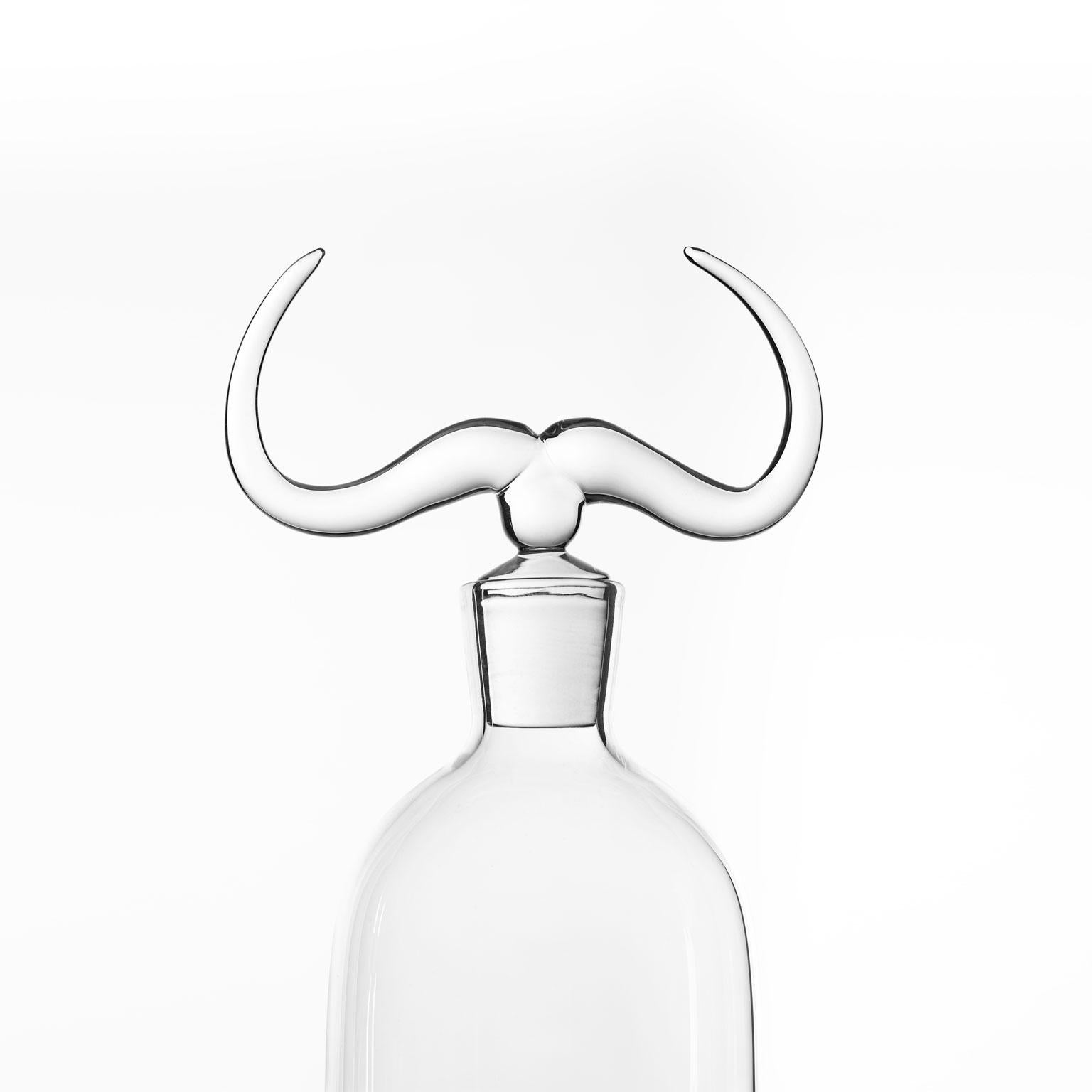 Glass Contemporary Hand Blown 'All Trophy Bottles Set' by Simone Crestani