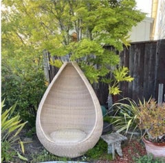 All Weather Wired Wicker Large Egg Shaped Chair