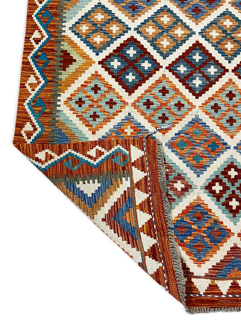 Hand-Woven All Wool Colorful Kilim 4' 5