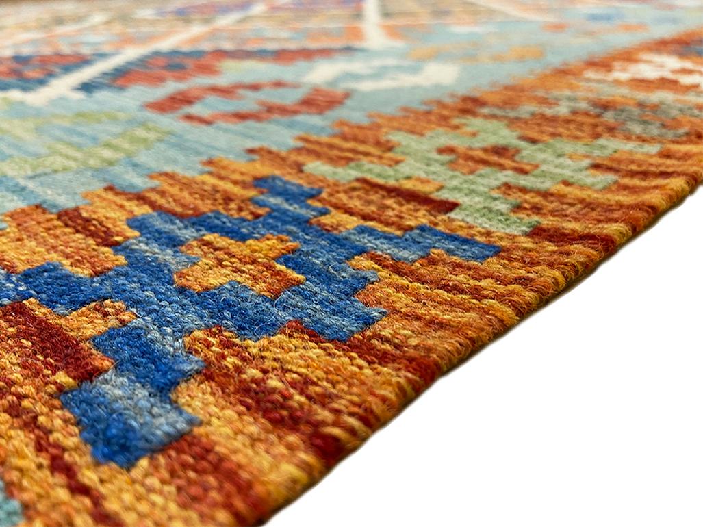 Contemporary All Wool Colorful Kilim 5' 1