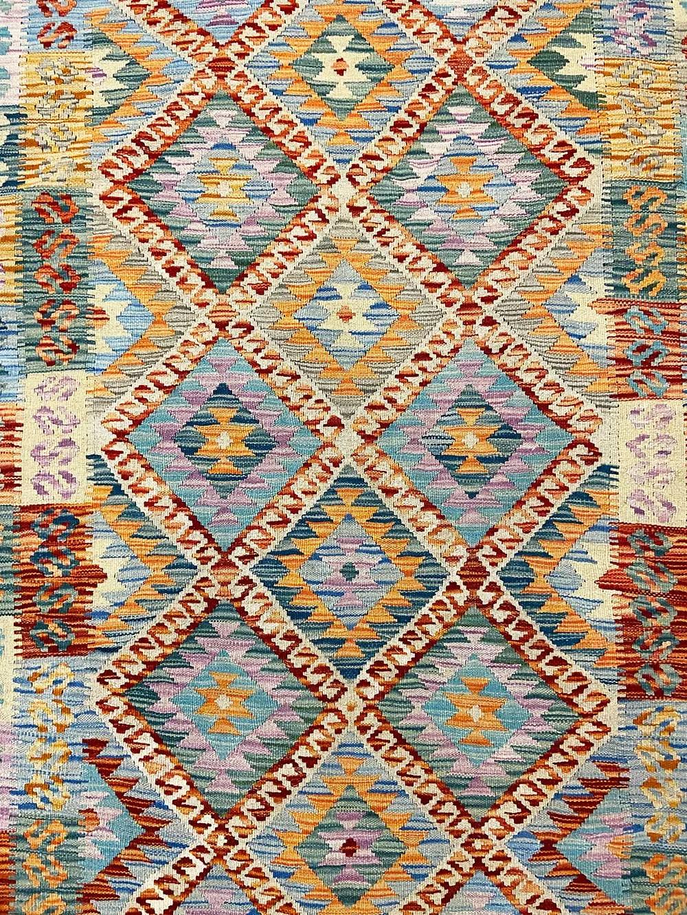 Hand-Woven All Wool Colorful Kilim 5' 3