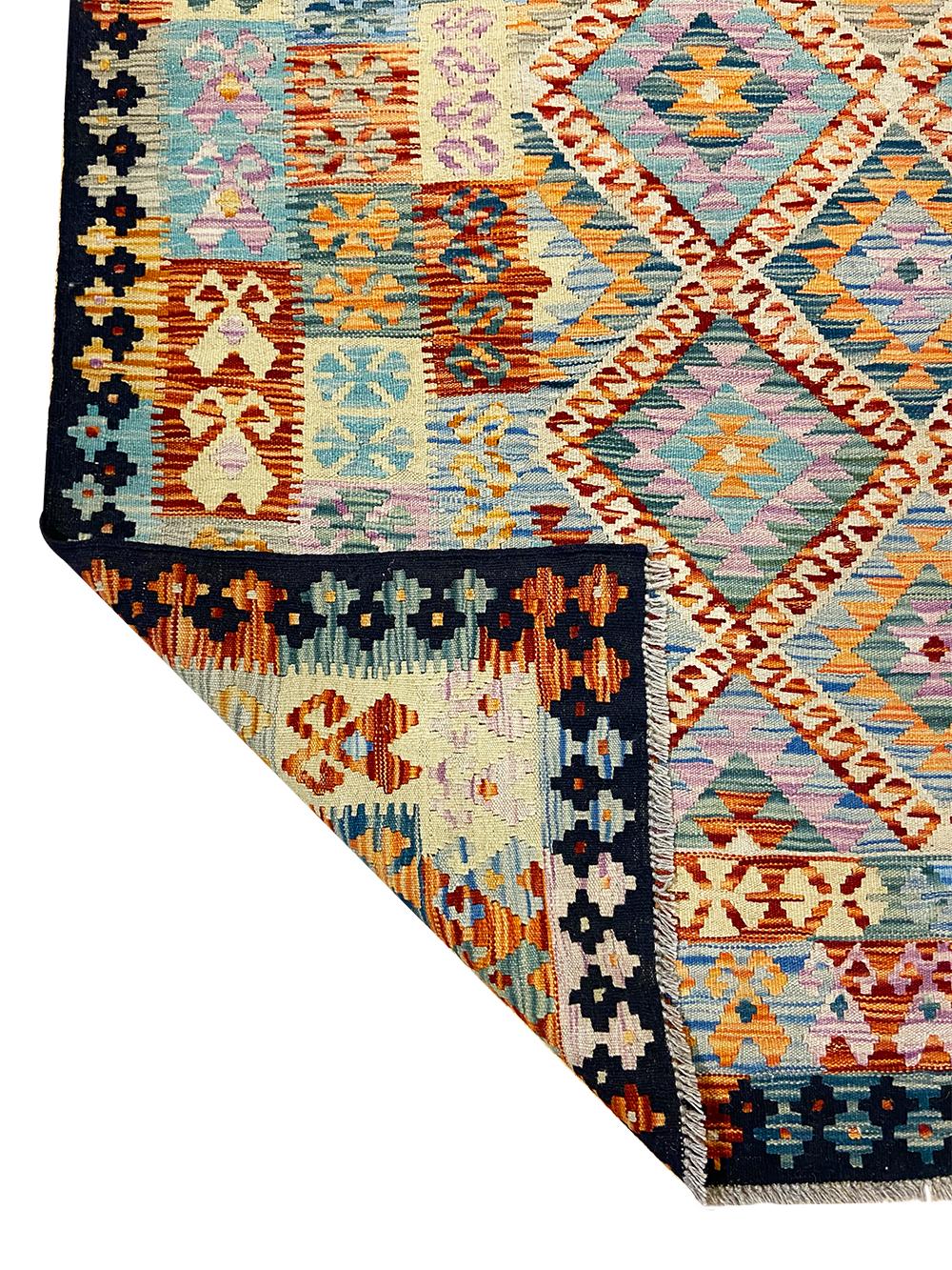 Contemporary All Wool Colorful Kilim 5' 3