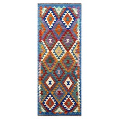 All Wool Colorful Kilim Runner