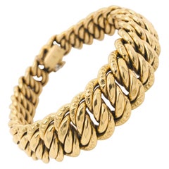 All Yellow Gold Bracelet 18 Carat American Mesh, circa 1980s