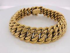 All Yellow Gold Bracelet 18 Carat American Mesh, circa 1980s