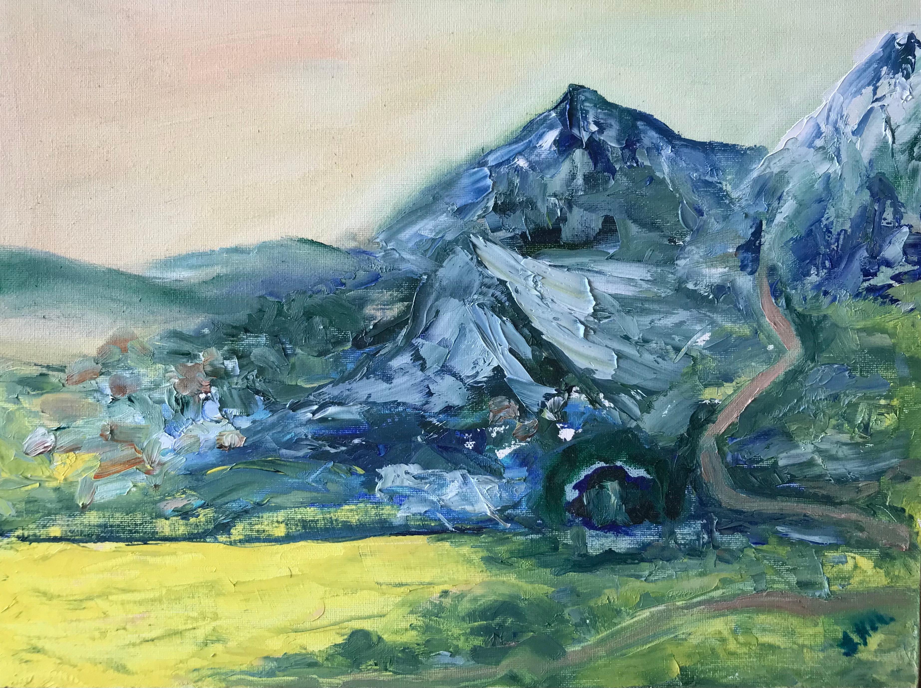 Russische zeitgenössische Kunst von Alla Kechedzhan -  Alpen