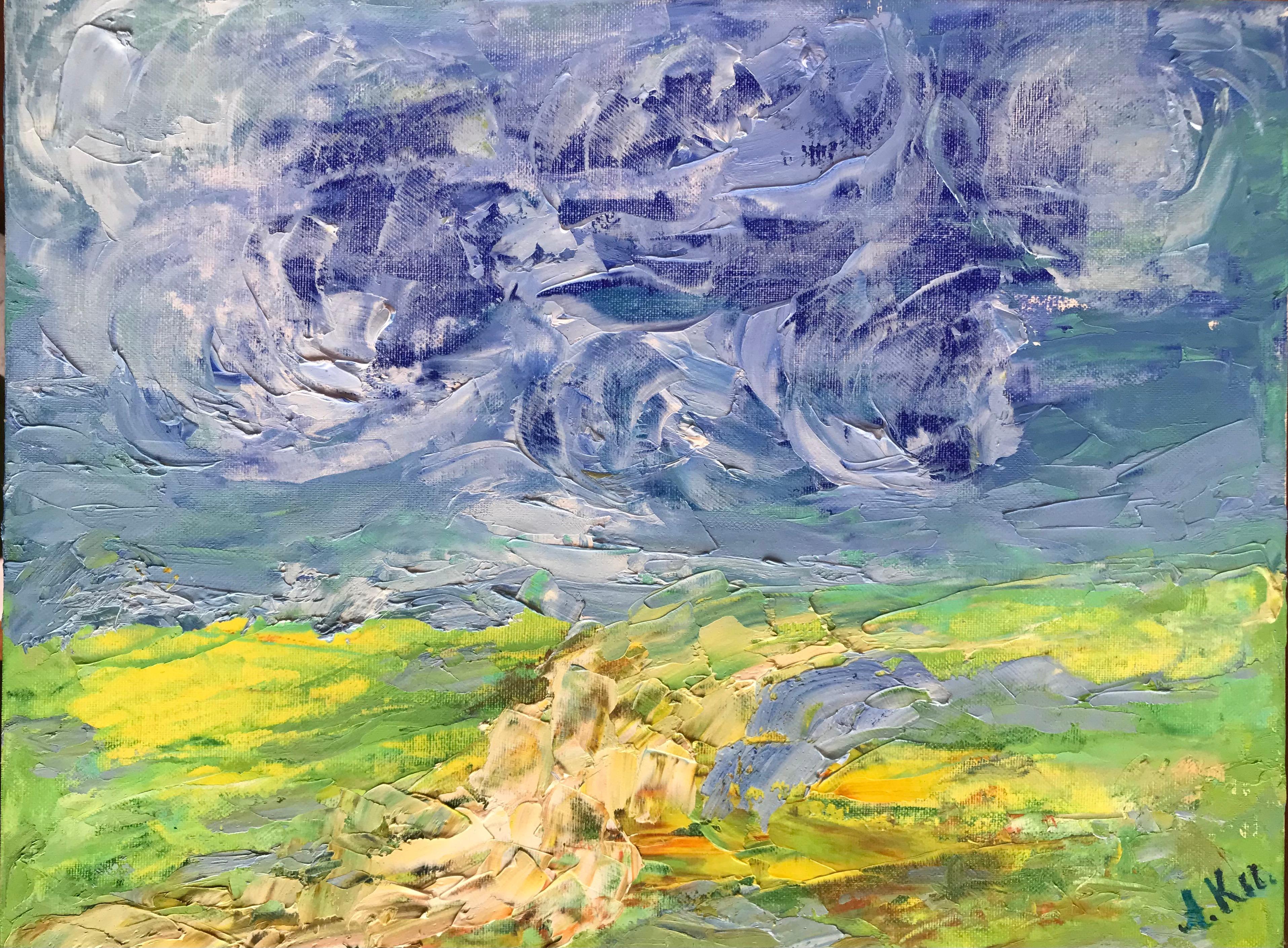 Russische zeitgenössische Kunst von Alla Kechedzhan - Cumulus Clouds