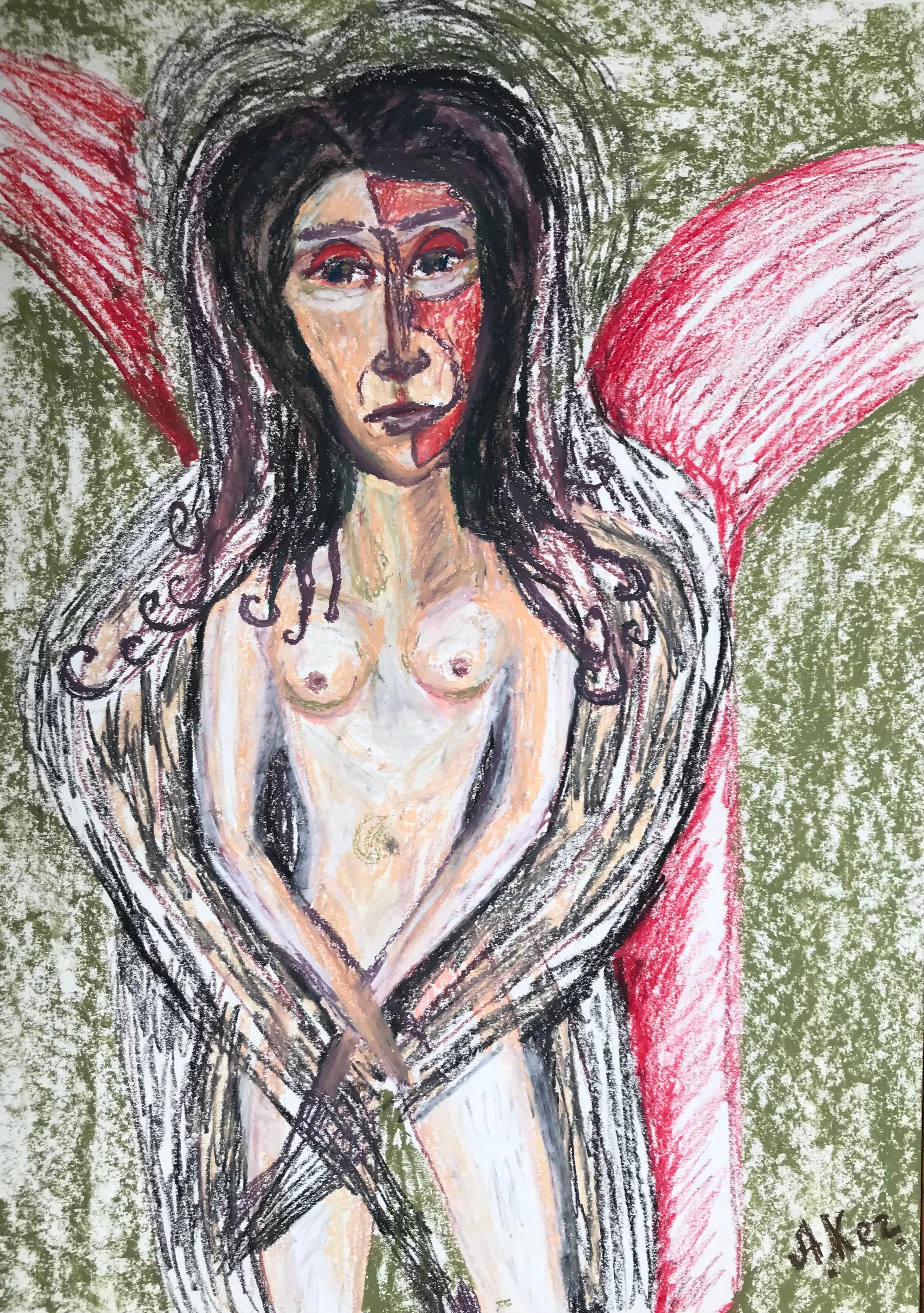 Oil pastel on paper,

Alla Kechedzhan is a Russian writer, artist, photographer born in 1971 who lives and works in Moscow, Russia. She is also the author of educational projects books, she wrote "Mathematics for hopeless humanitarians", "Guide to