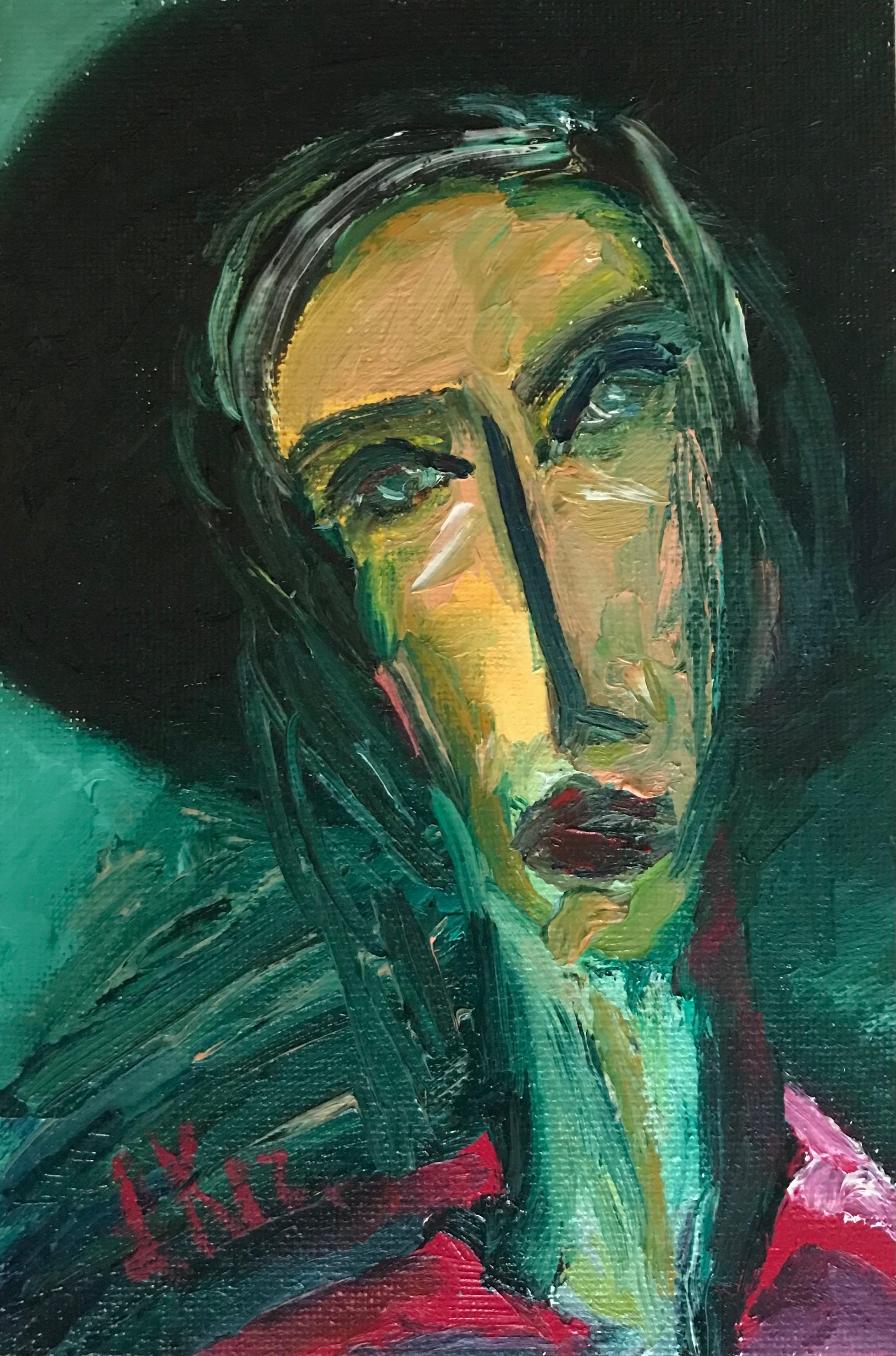 Russische zeitgenössische Kunst von Alla Kechedzhan - Mein Self-Portrait