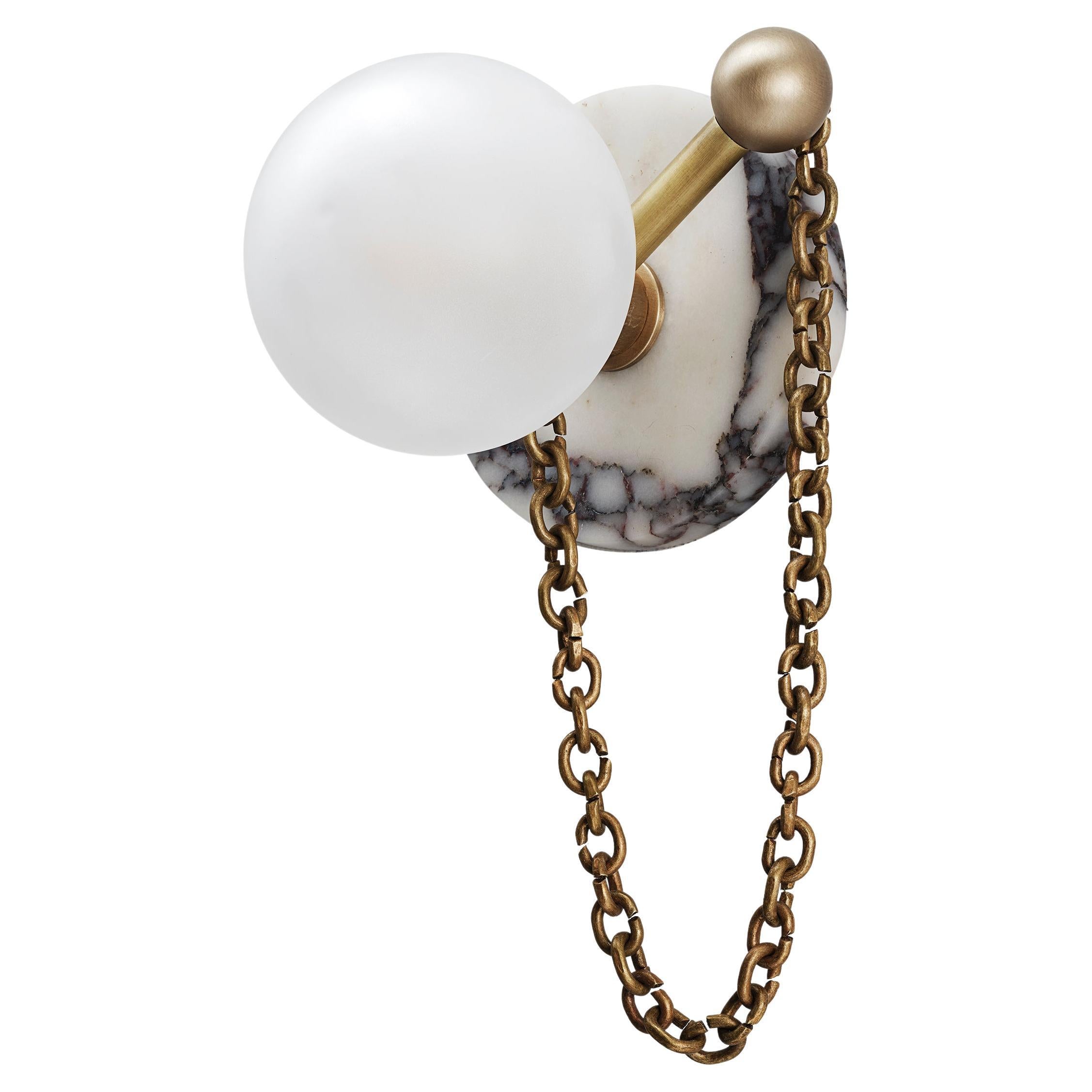 ALLA Wall Sconce Calacatta Marble & Glass, Emily Del Bello x Blueprint Lighting For Sale