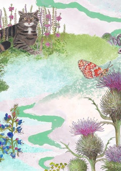 Alladale Highlands wallpaper in Pearl - Botanical/ Scottish Wilderness