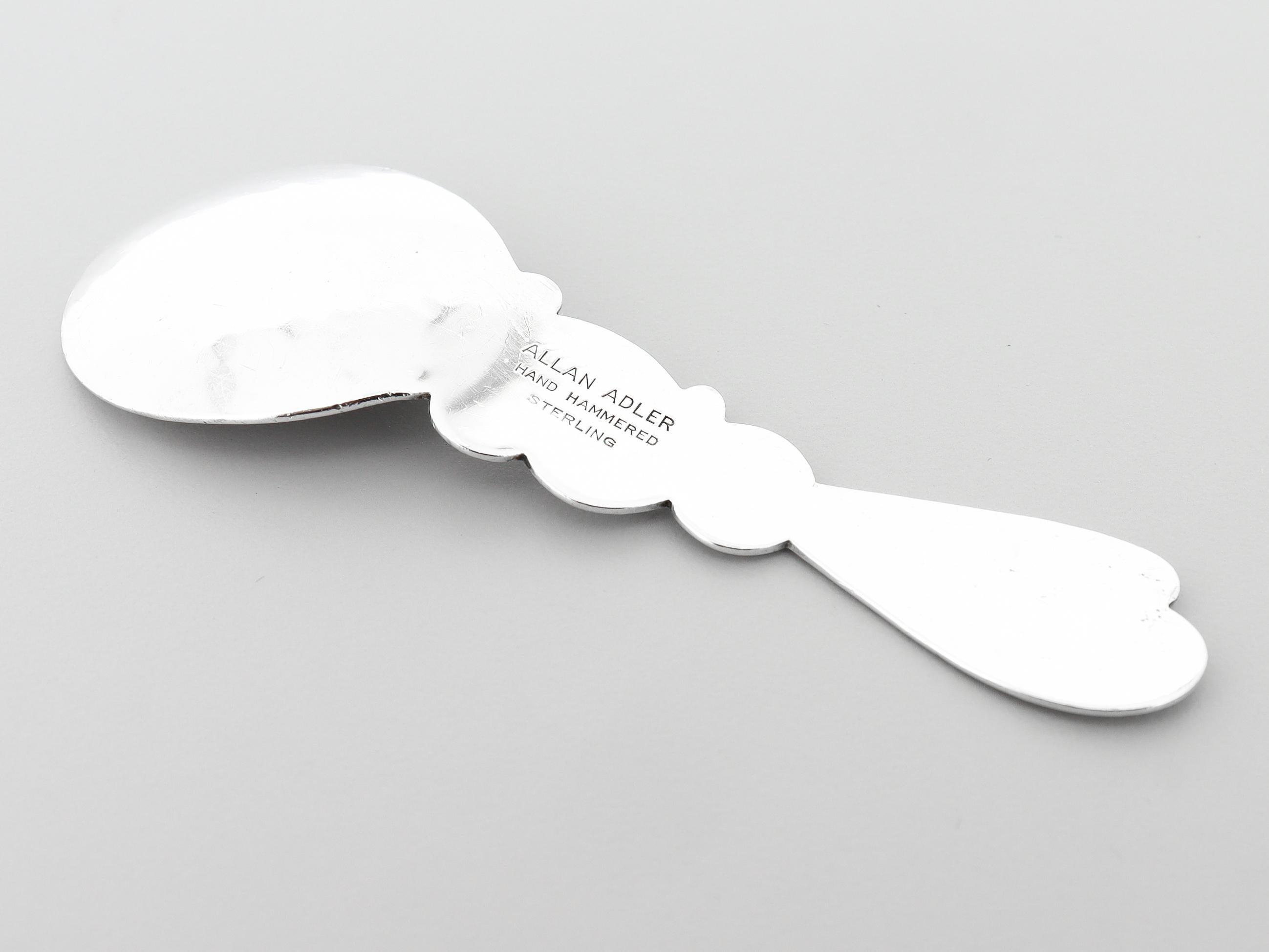 Allan Adler 3 pièces Lapin en argent sterling martelé à la main Ensemble de couverts pour bébés / jeunes en vente 8