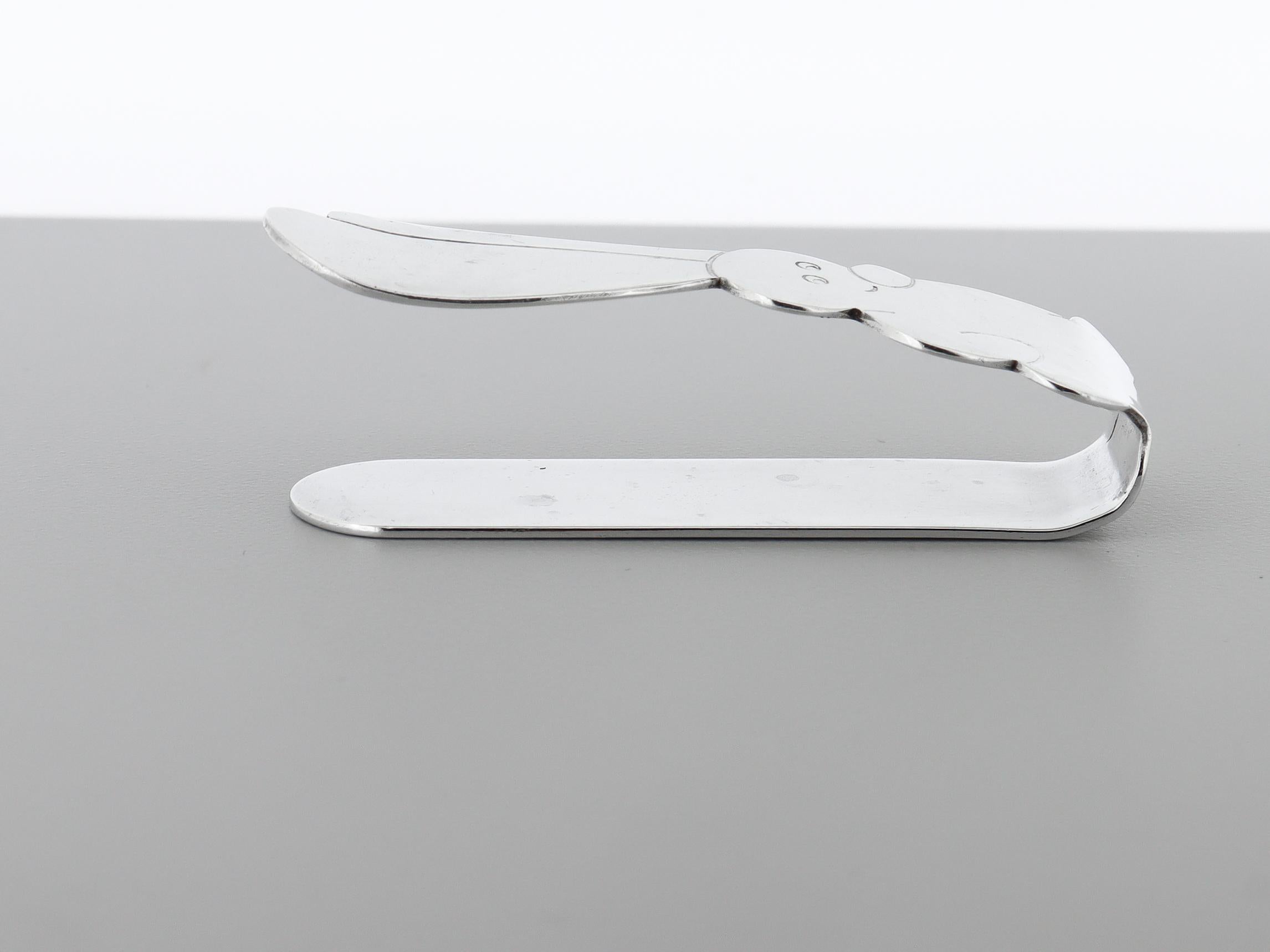 Allan Adler 3 pièces Lapin en argent sterling martelé à la main Ensemble de couverts pour bébés / jeunes en vente 11