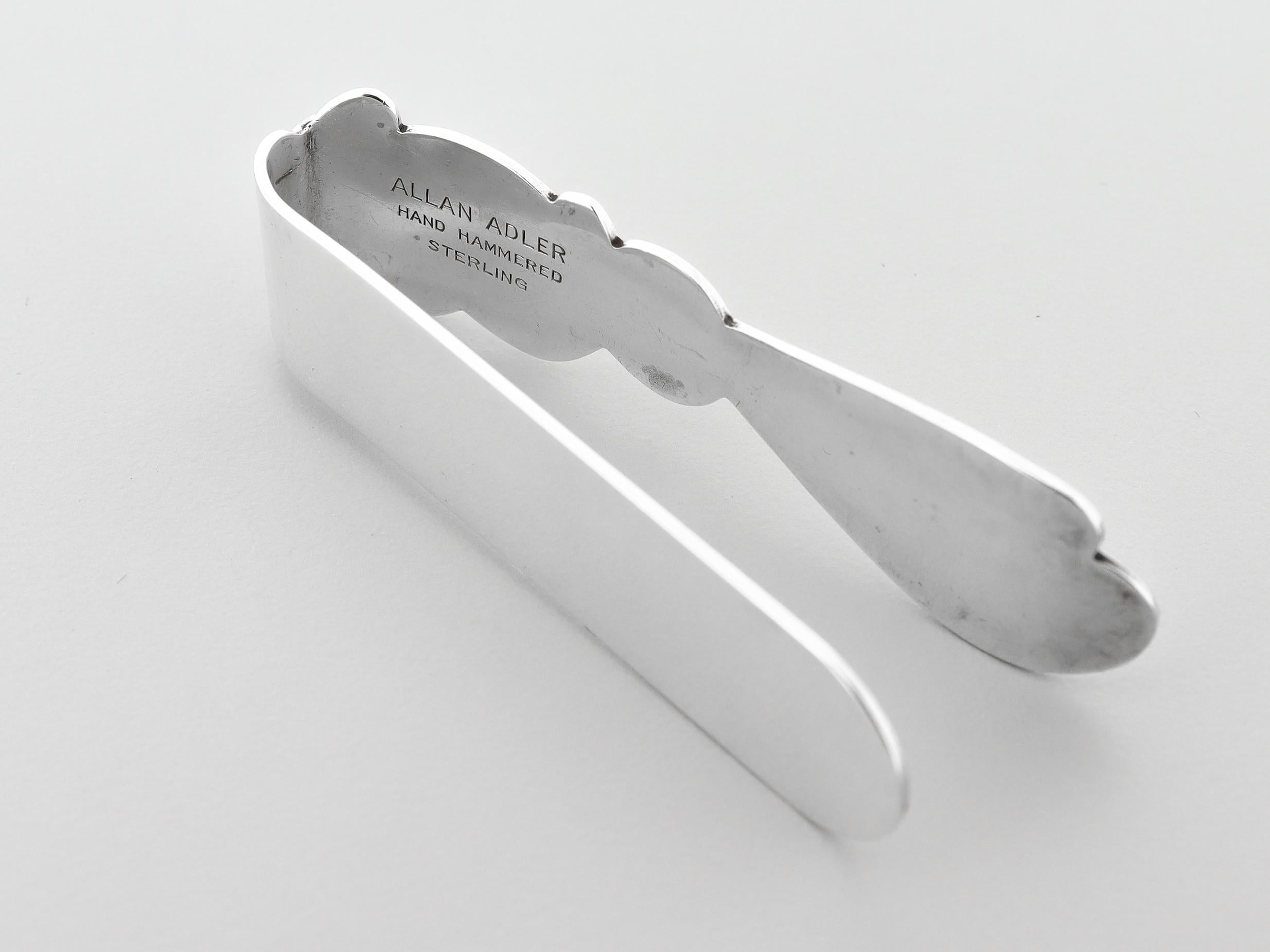 Allan Adler 3 pièces Lapin en argent sterling martelé à la main Ensemble de couverts pour bébés / jeunes en vente 13