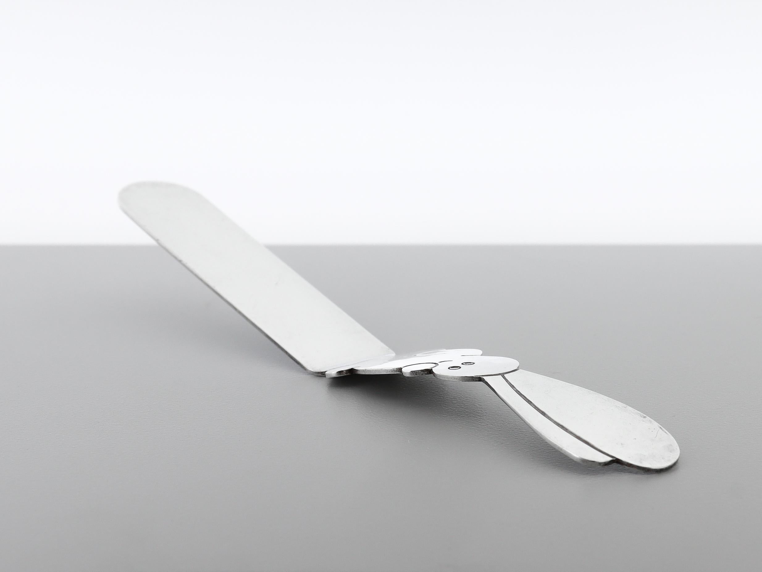 Allan Adler 3 pièces Lapin en argent sterling martelé à la main Ensemble de couverts pour bébés / jeunes en vente 1