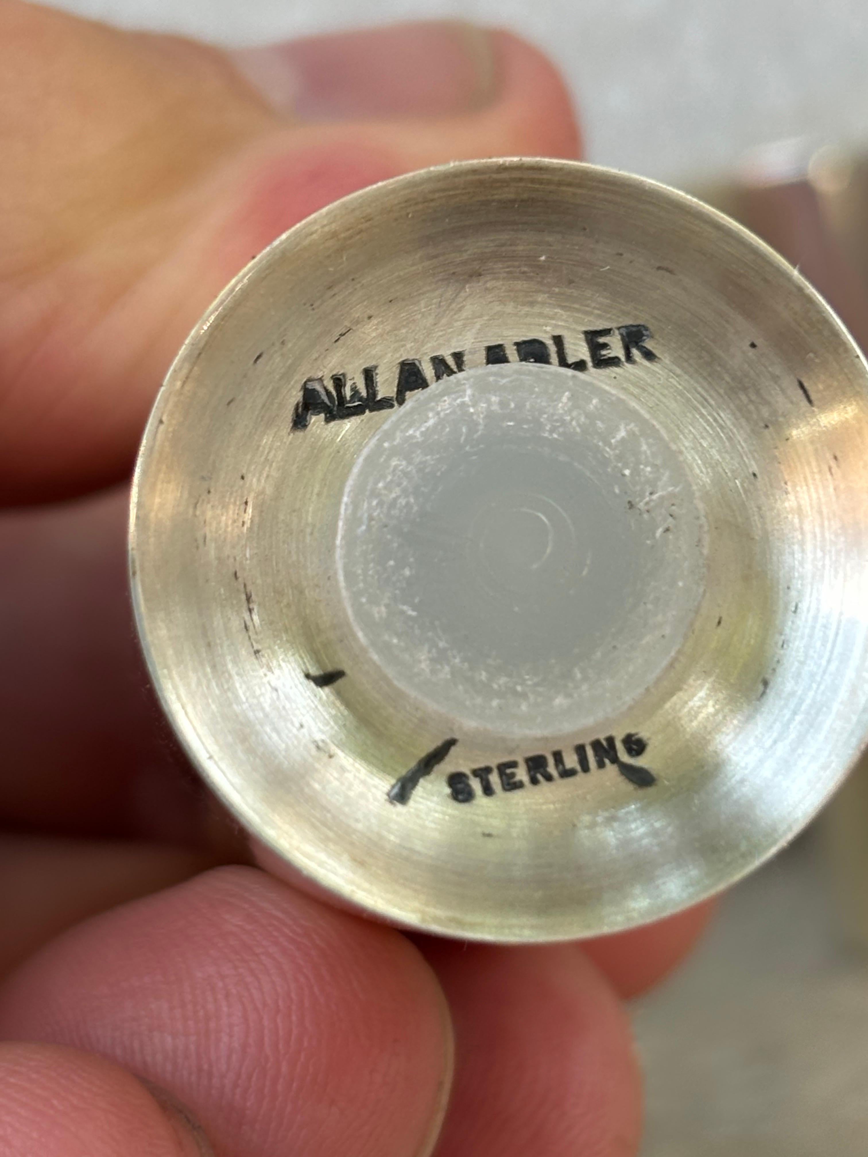 Argento 925 Shakers in argento per pepe di Allan Adler in vendita