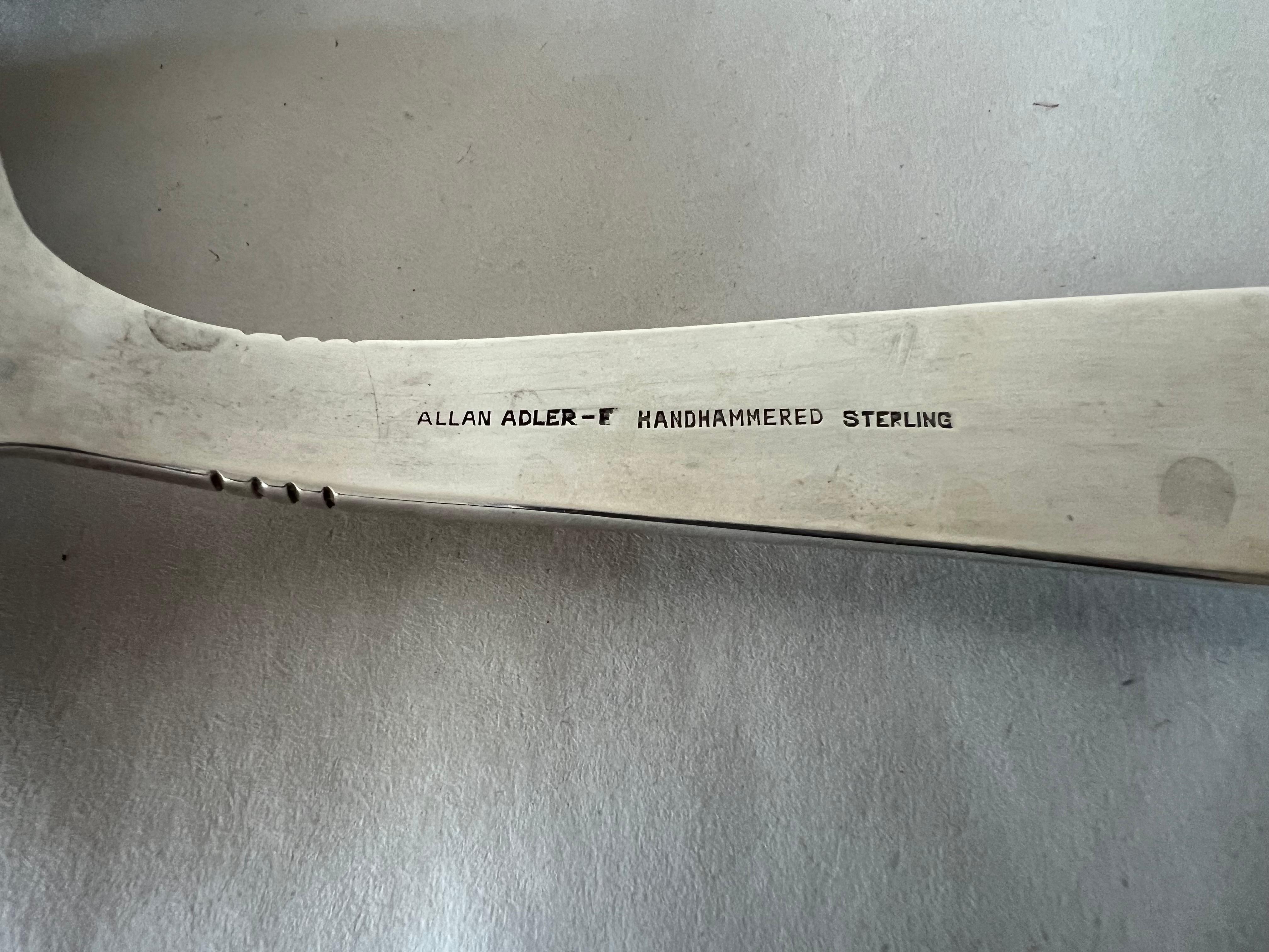 Allan Adler Cubiertos de Plata de Ley ca' 1960's en venta 5