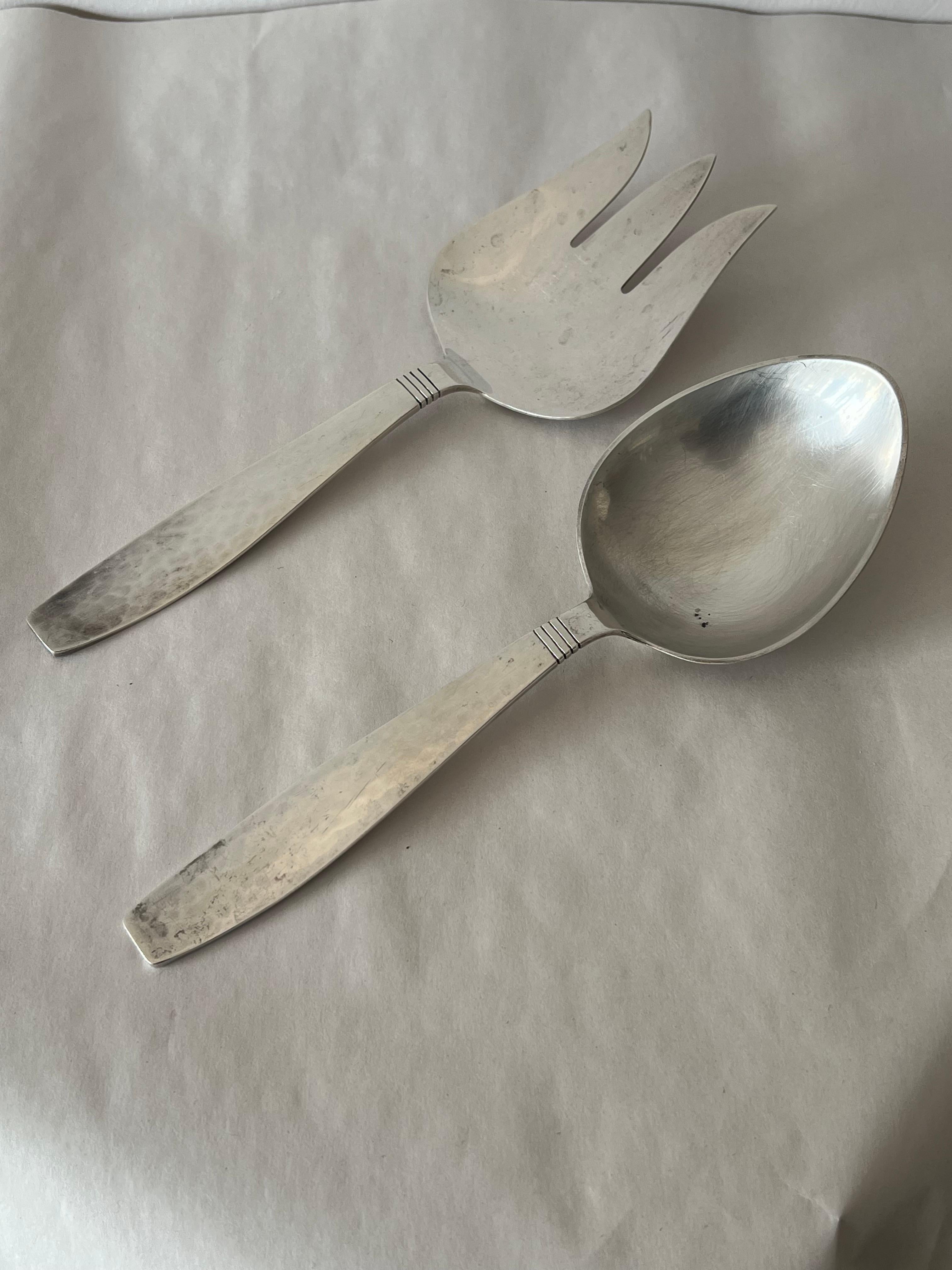 Allan Adler Cubiertos de Plata de Ley ca' 1960's Moderno de mediados de siglo en venta