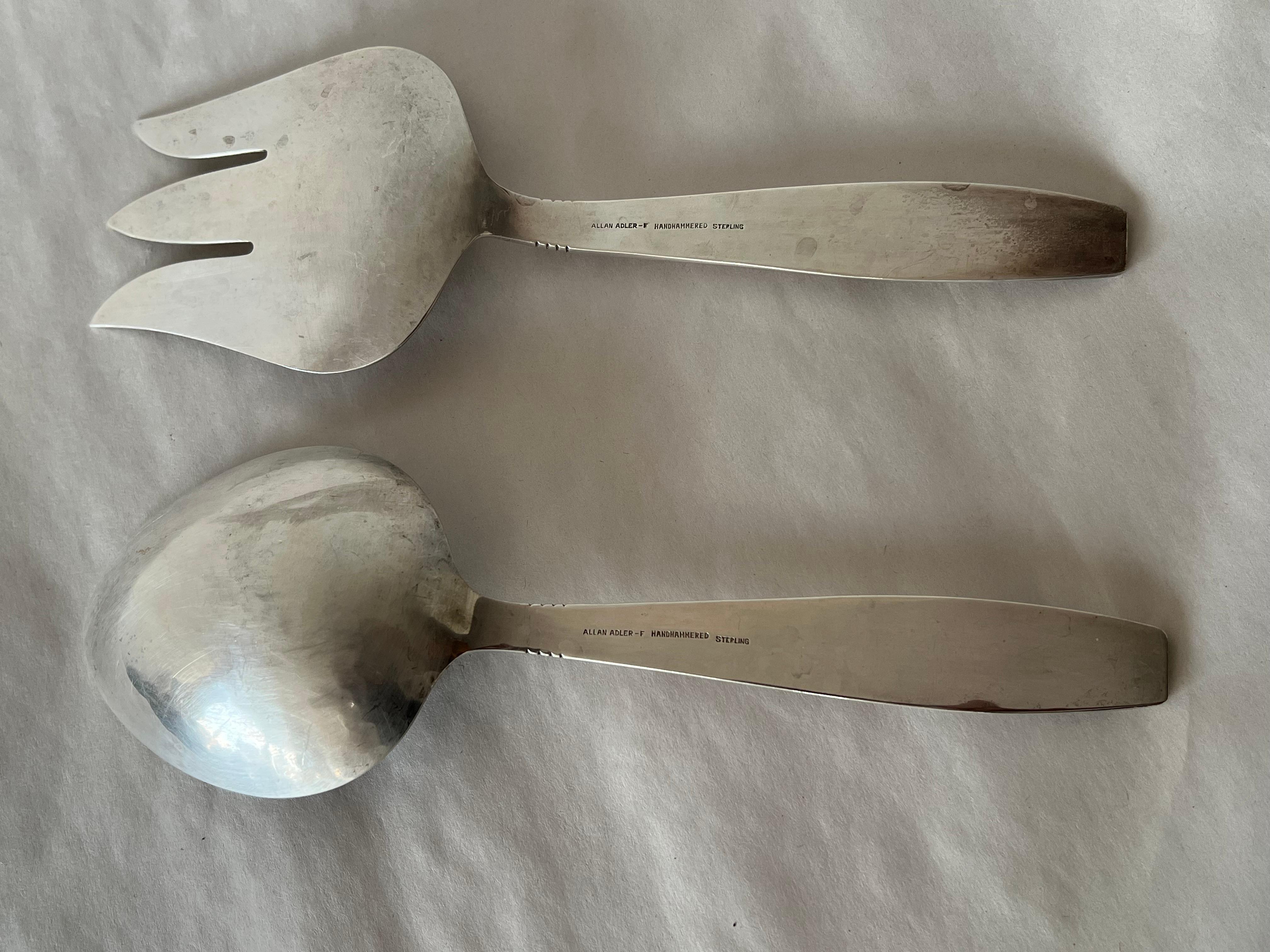 Allan Adler Cubiertos de Plata de Ley ca' 1960's Plata esterlina en venta