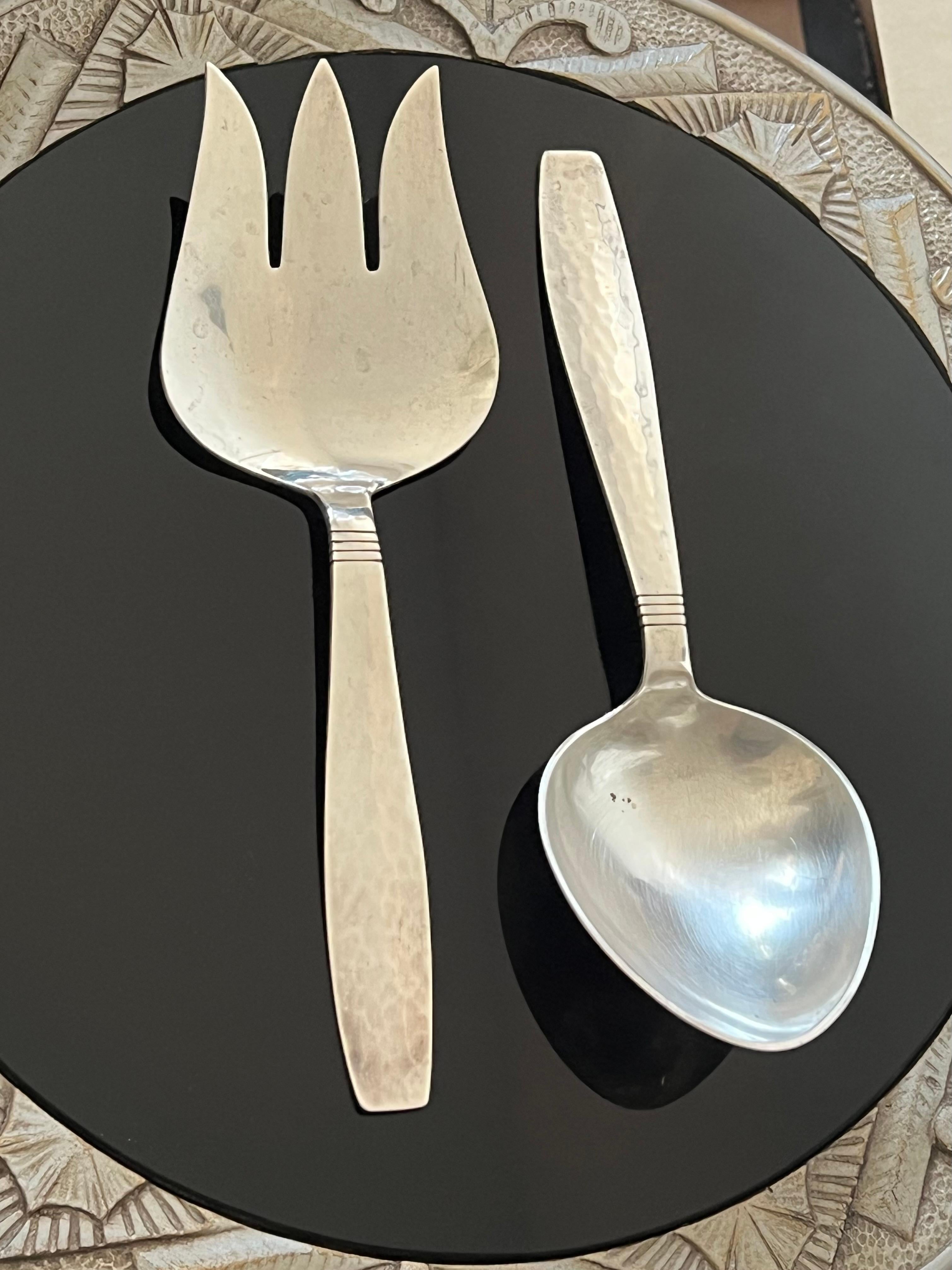Allan Adler Cubiertos de Plata de Ley ca' 1960's en venta 1