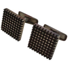 Gemelli modernisti in argento Sterling di Allan Adler, circa 1963