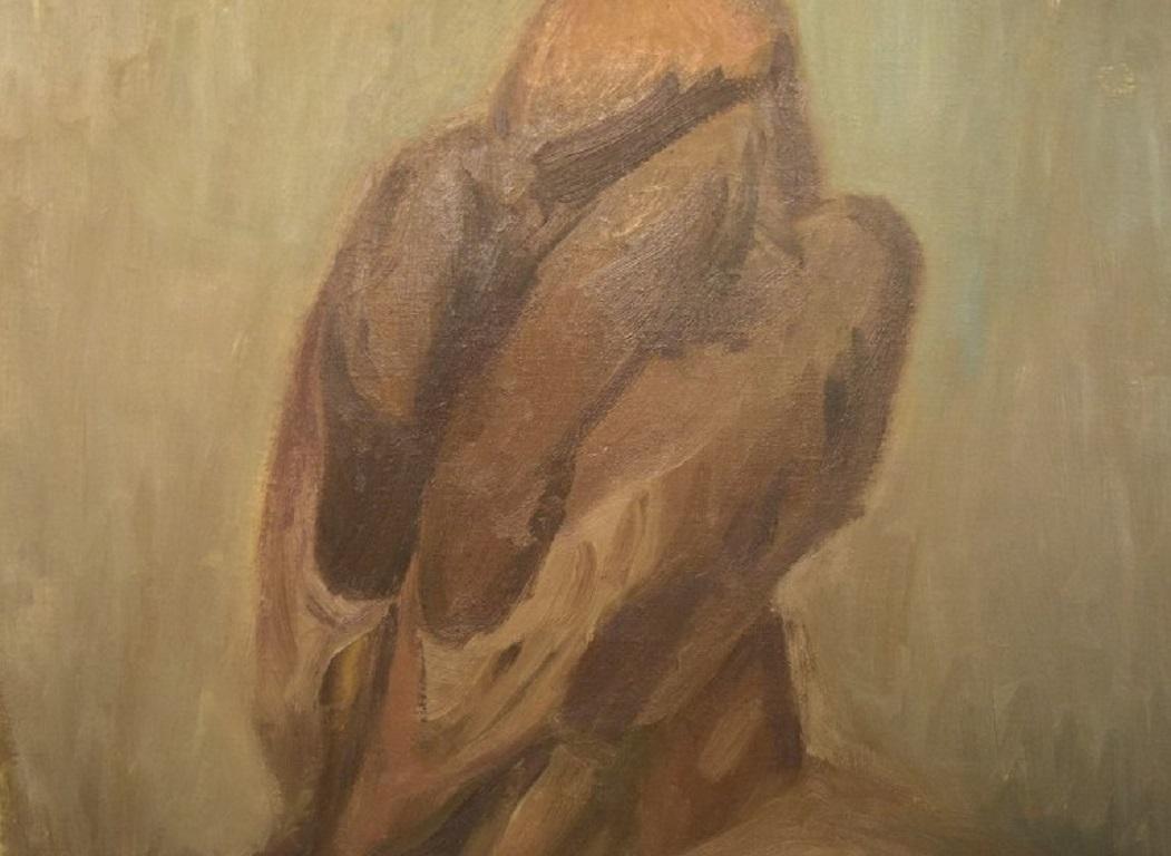 20ième siècle Allan Andersson '1904-1979', huile sur toile, aigle doré, milieu du 20e siècle en vente