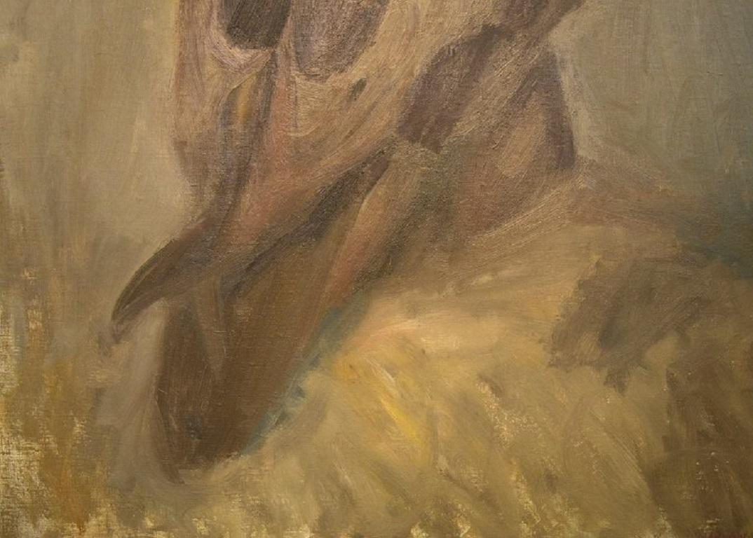 Allan Andersson '1904-1979', Oil on Canvas, Golden Eagle, Mid-20th Century For Sale 2