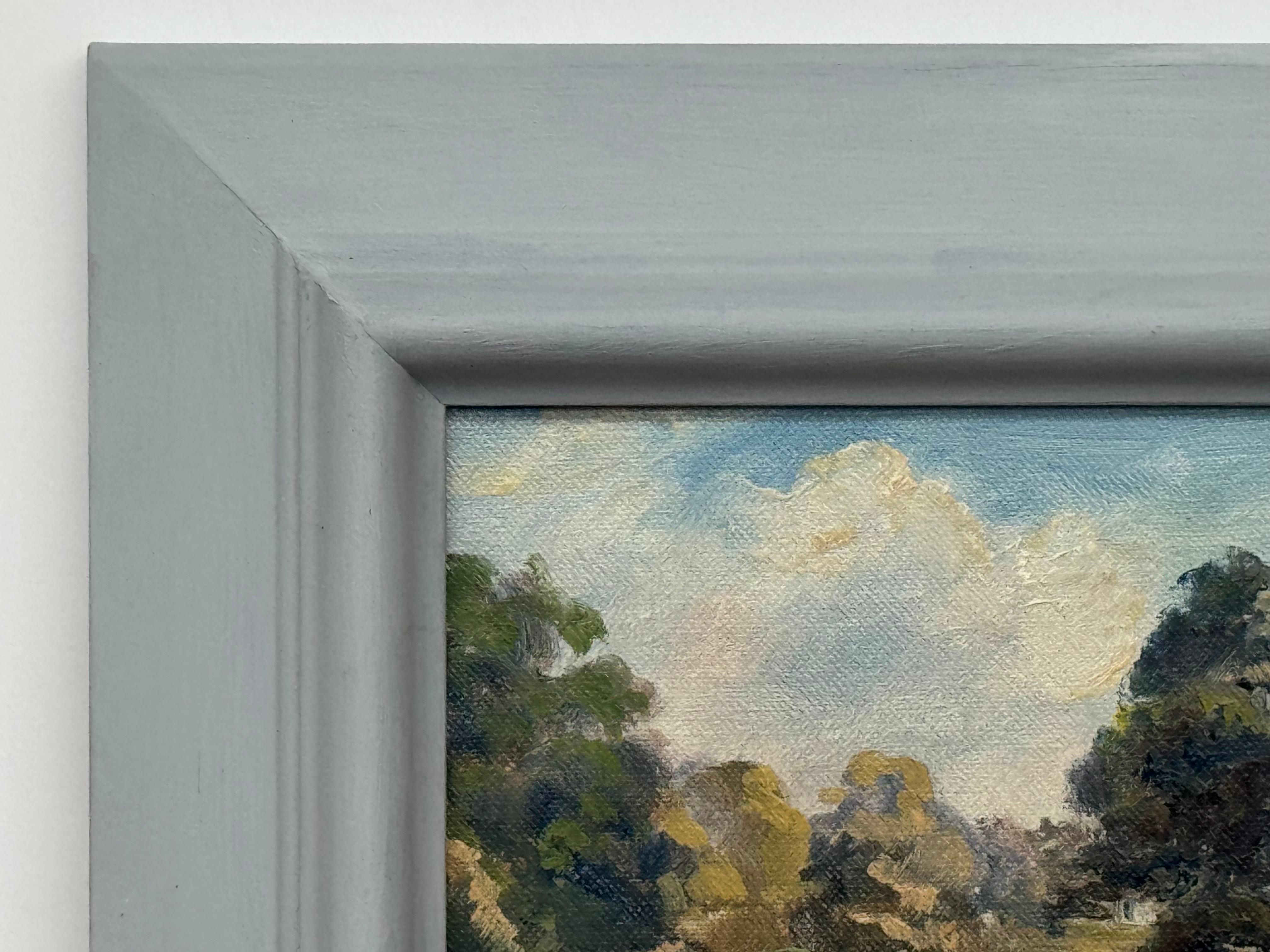 Figuras en un bosque junto a la orilla de un río en Irlanda del Norte por un artista del siglo XX en venta 11