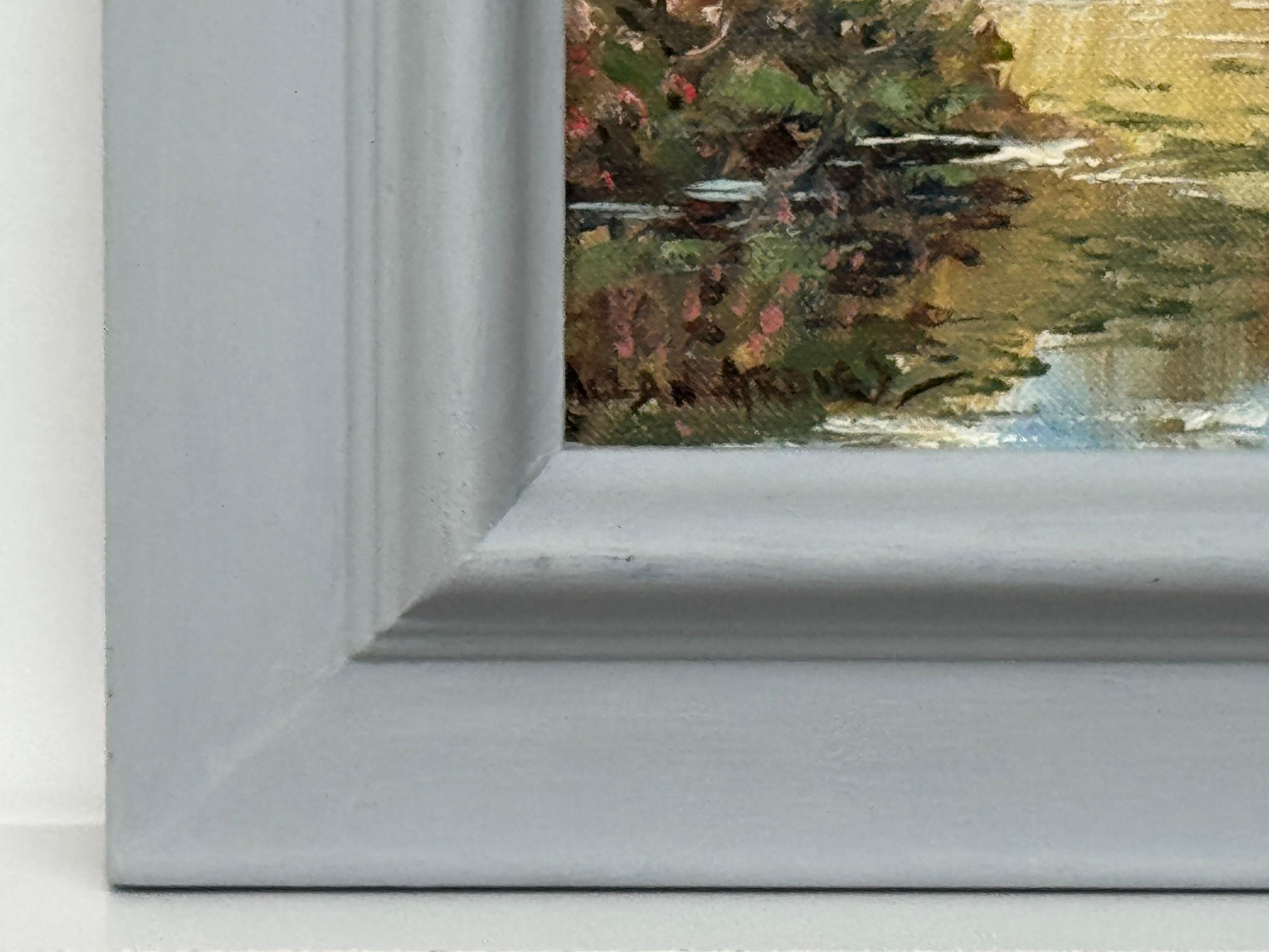 Figuras en un bosque junto a la orilla de un río en Irlanda del Norte por un artista del siglo XX en venta 1