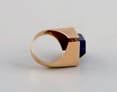 Allan Børge Larsen, Danish goldsmith. Modernist vintage ring in 14 carat gold