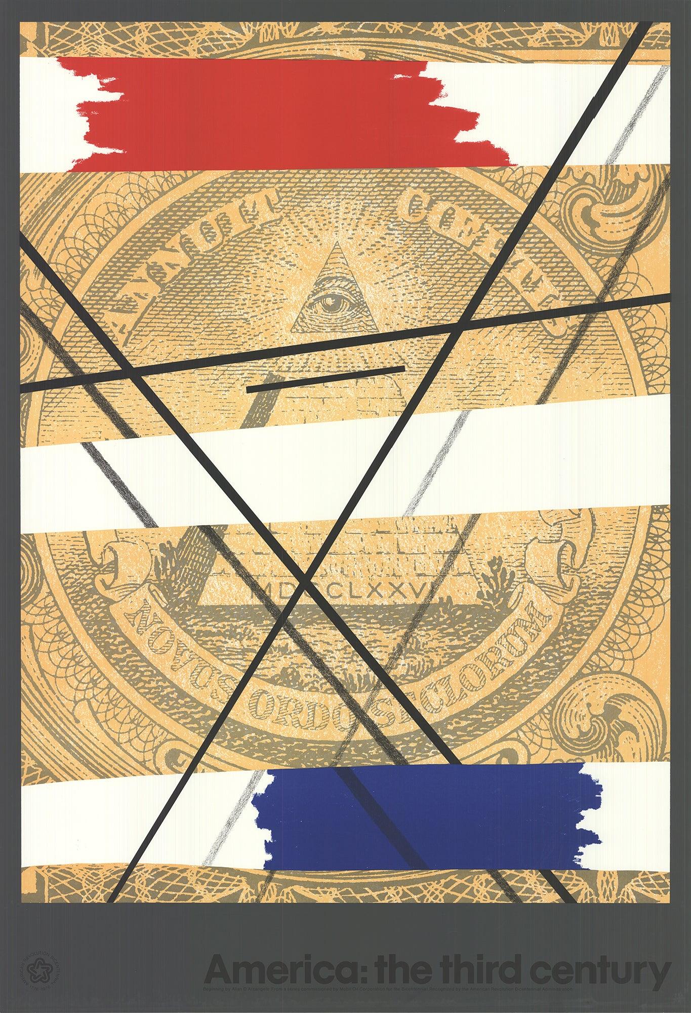 Abstract Print di Allan D'Arcangelo - America: Il terzo secolo" 1976- Serigrafia